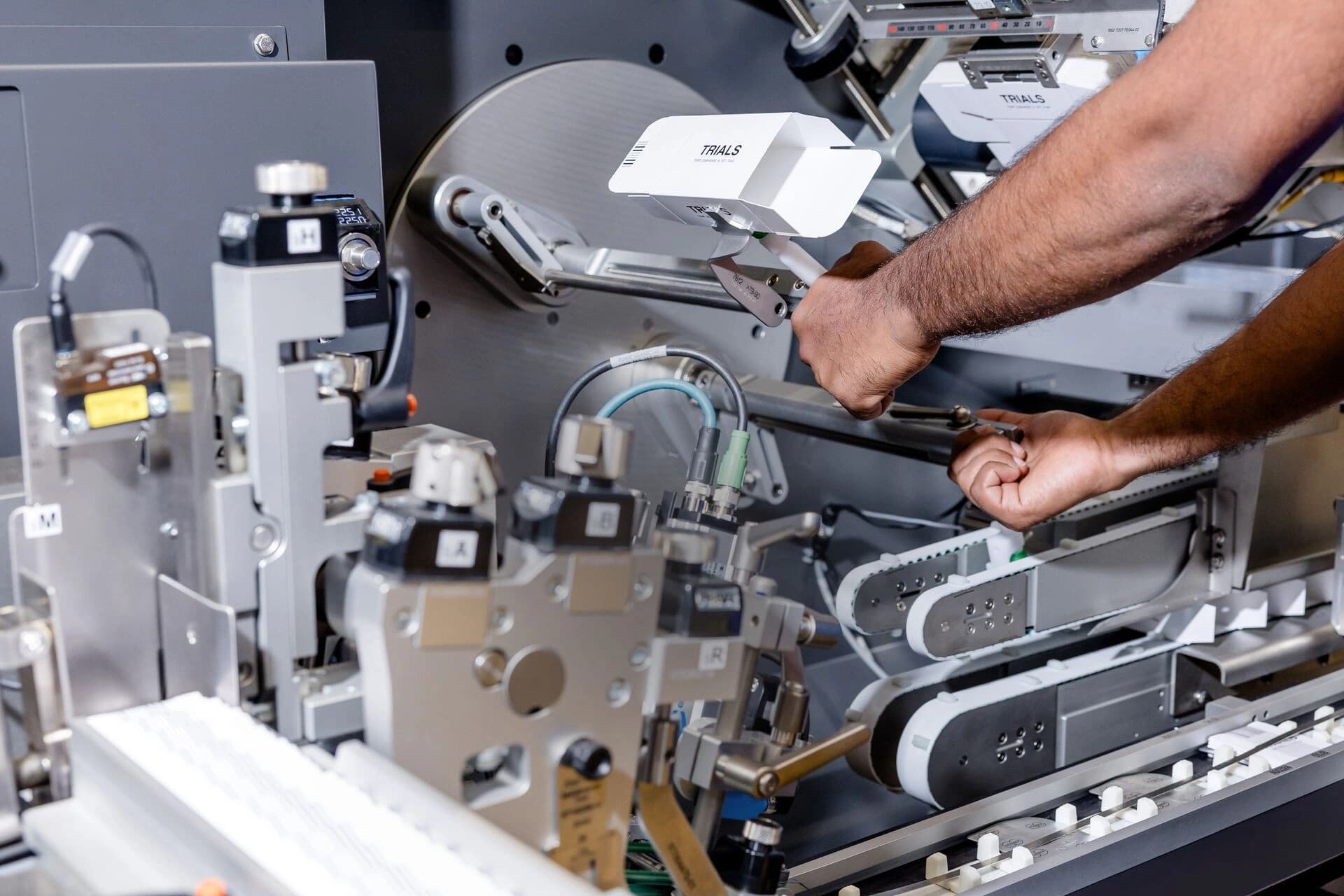 a blister carton line in use