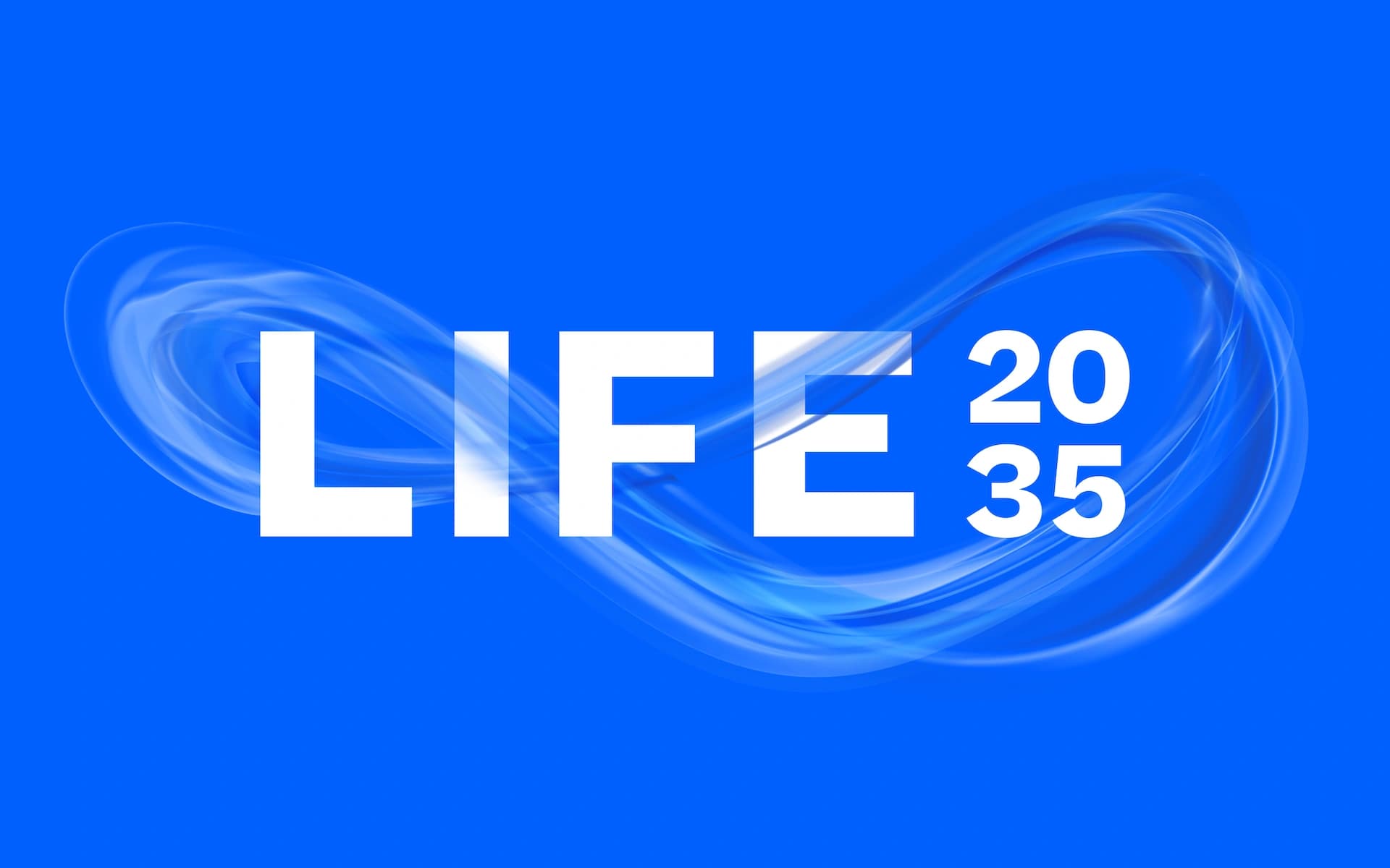 LIFE2035 logo on blue background