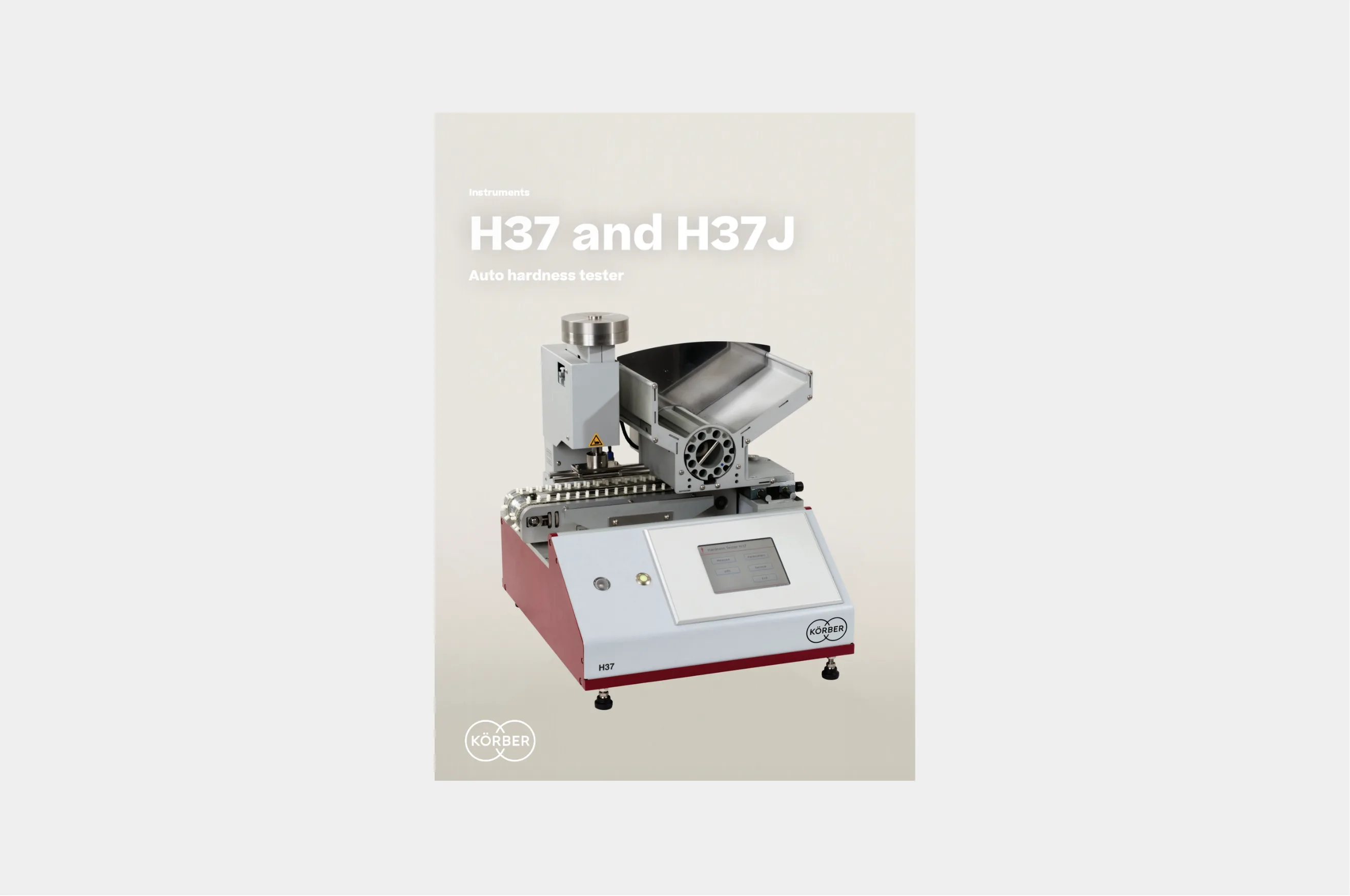 Titelseite der Broschüre zu den Modellen H37 und H37J von Körber.