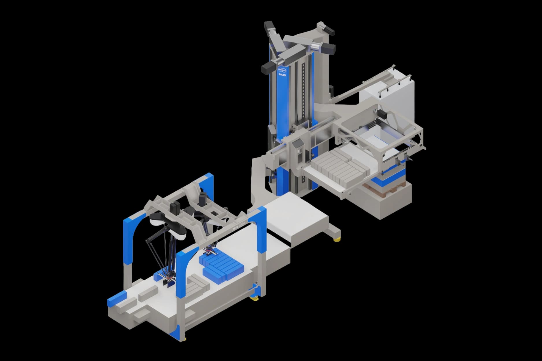 PA15 layer palletizer 3D illustration