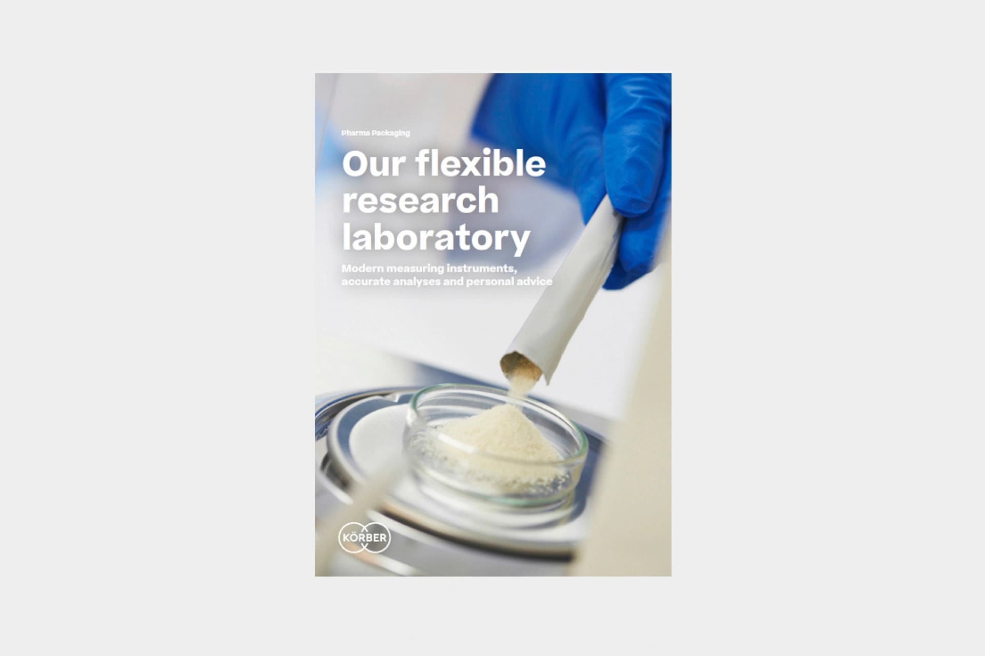 Körber Pharma Packaging Machines Testing Laboratory brochure cover