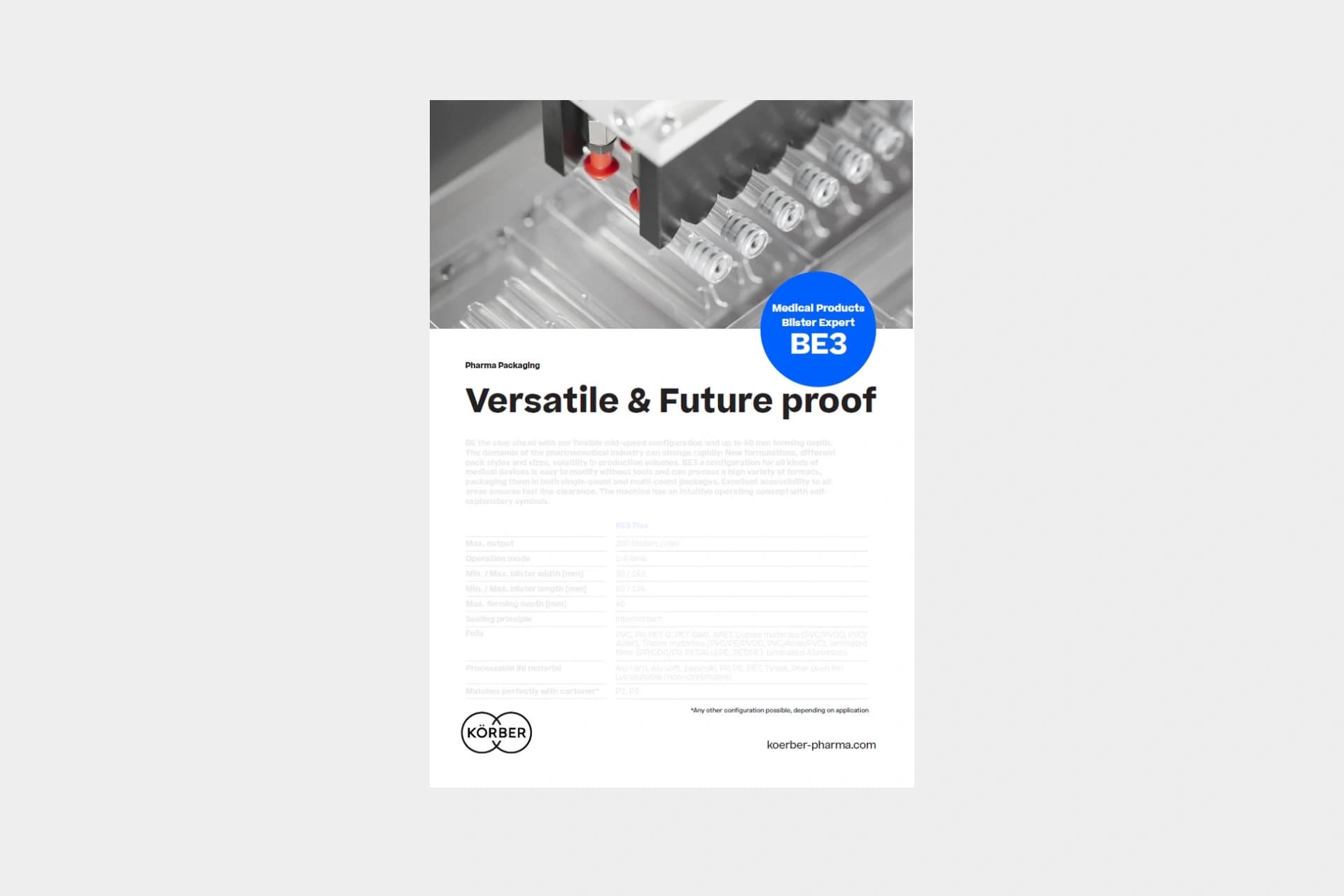 BE3 datasheet cover