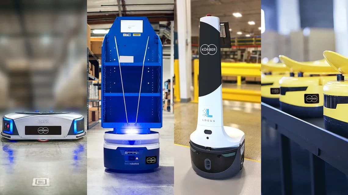 Montage der verschiedenen autonomen mobilen Roboter von Körber.