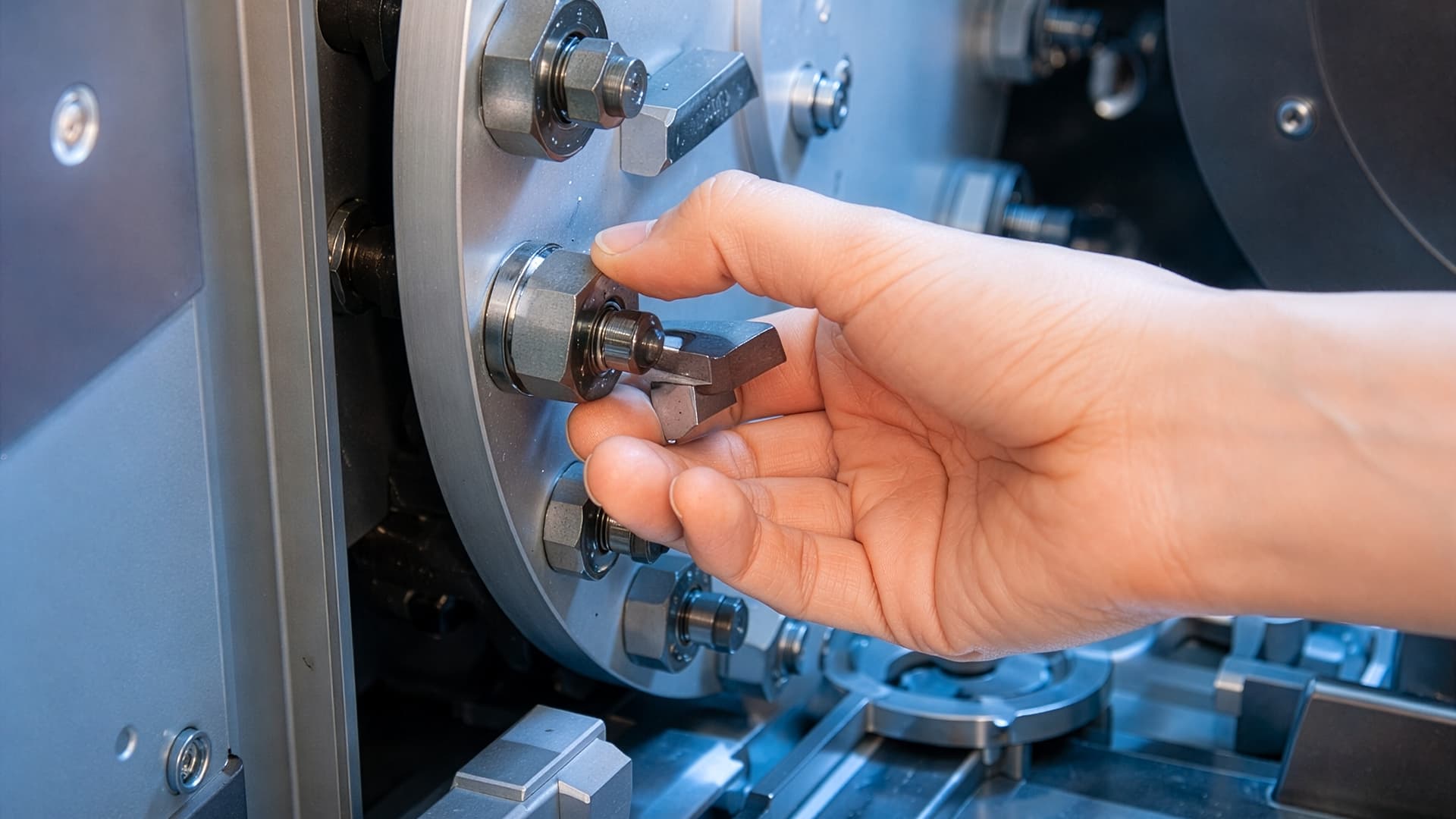 Bewährte LEAD-Technologie in einer neuen Maschinenumgebung: Für den Austausch des neuen, strömungsoptimierten Saugfußes wird kein Werkzeug benötigt.