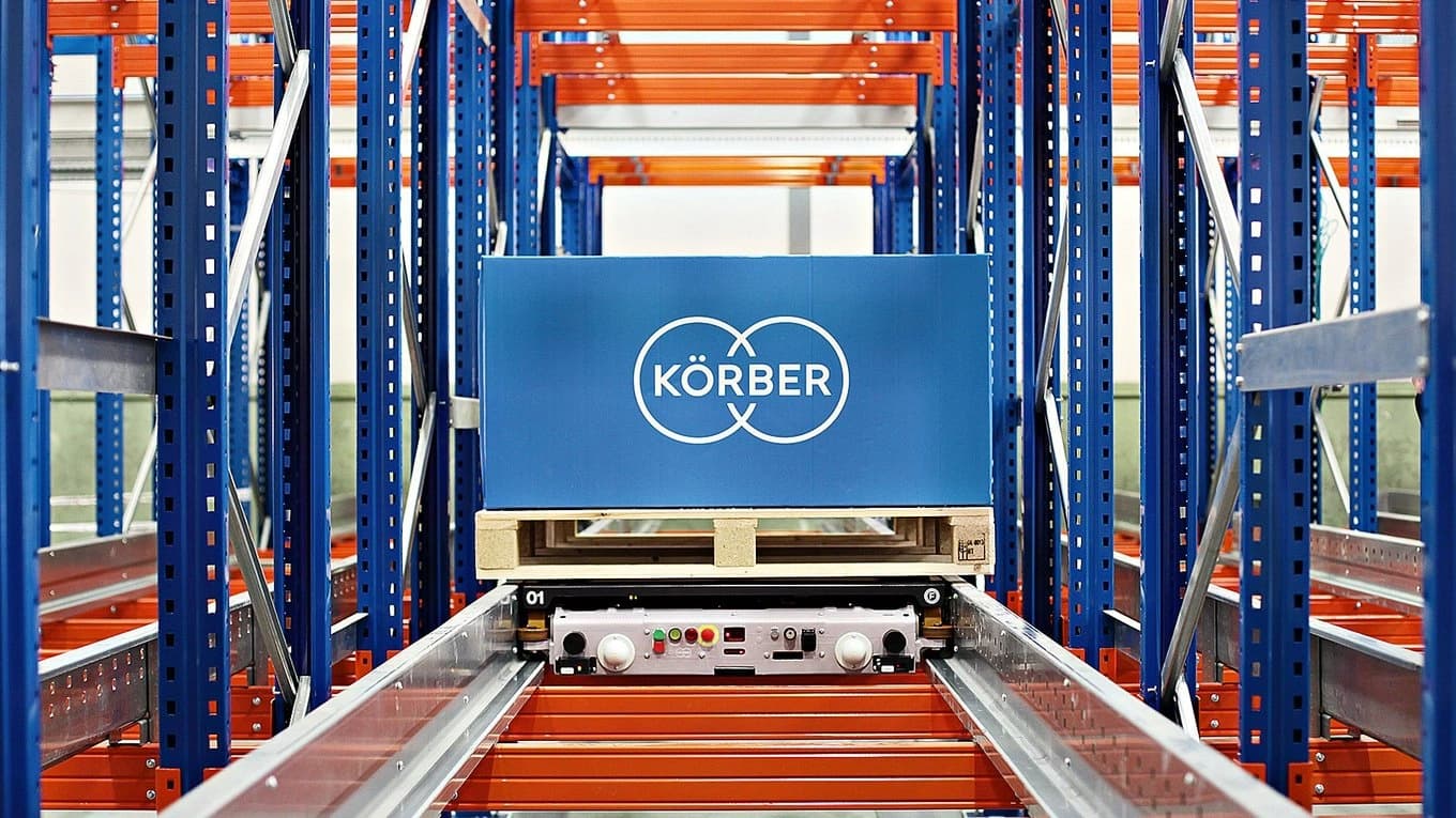 Körbers neues Lagerautomatisierungssystem mit fortschrittlicher Robotik und optimierten Prozessen für ein effizientes Bestandsmanagement bei Sineurope