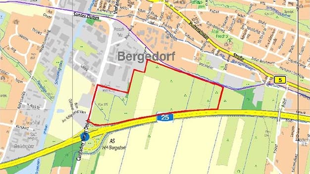 Map Hamburg Berfedorf