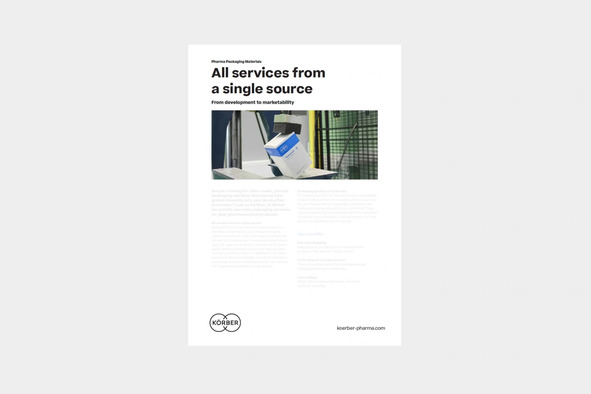 packaging qualification services flyer cover