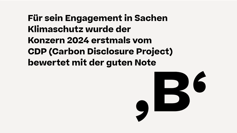 Das CDP hat die Korber-Gruppe hinsichtlich ihres Engagements für den Klimawandel bewertet. 2024 mit der Note B