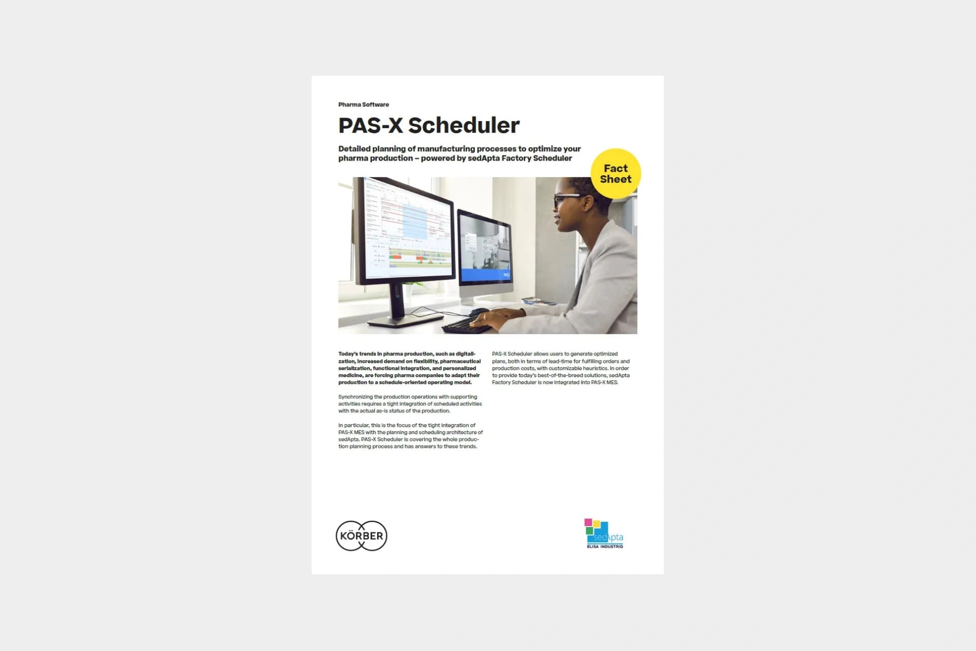 pas-x scheduler factsheet cover