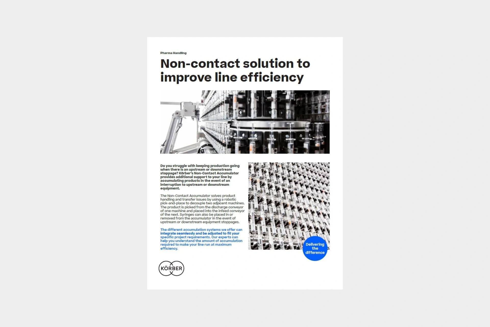 non contact accumulator factsheet cover
