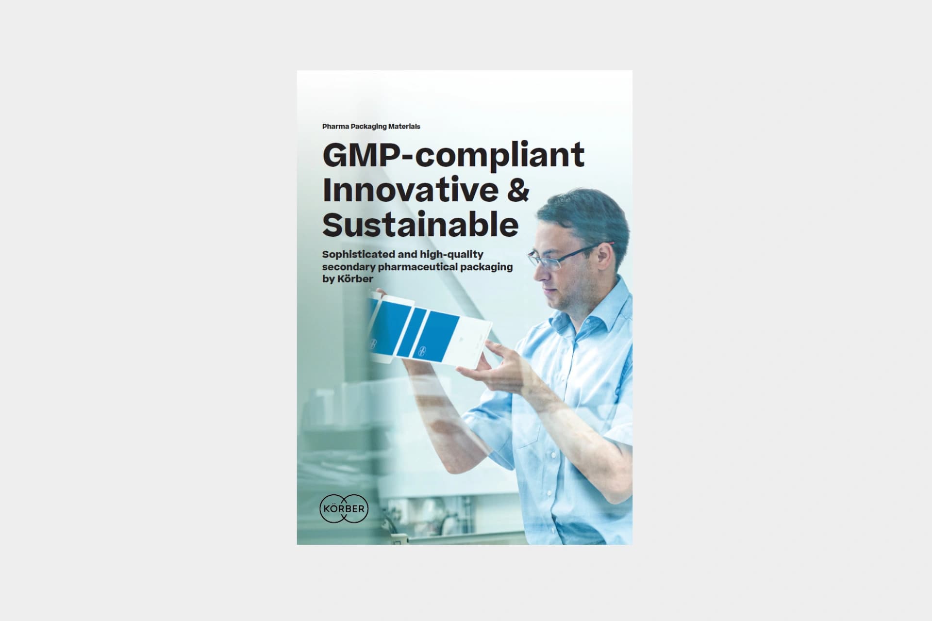 GMP pharma packaging brochure cover