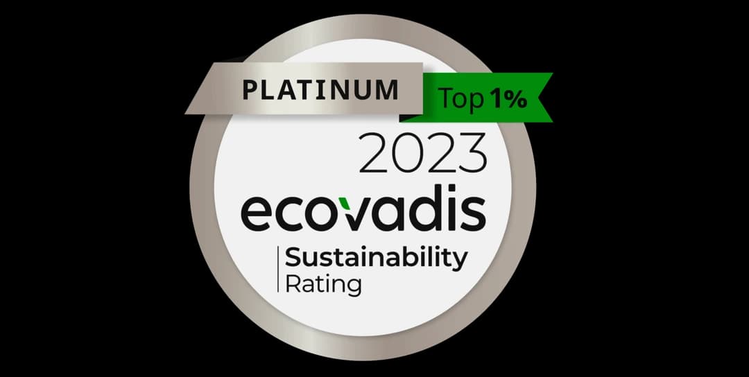 Ecovadis sustainability rating 2023 platinum