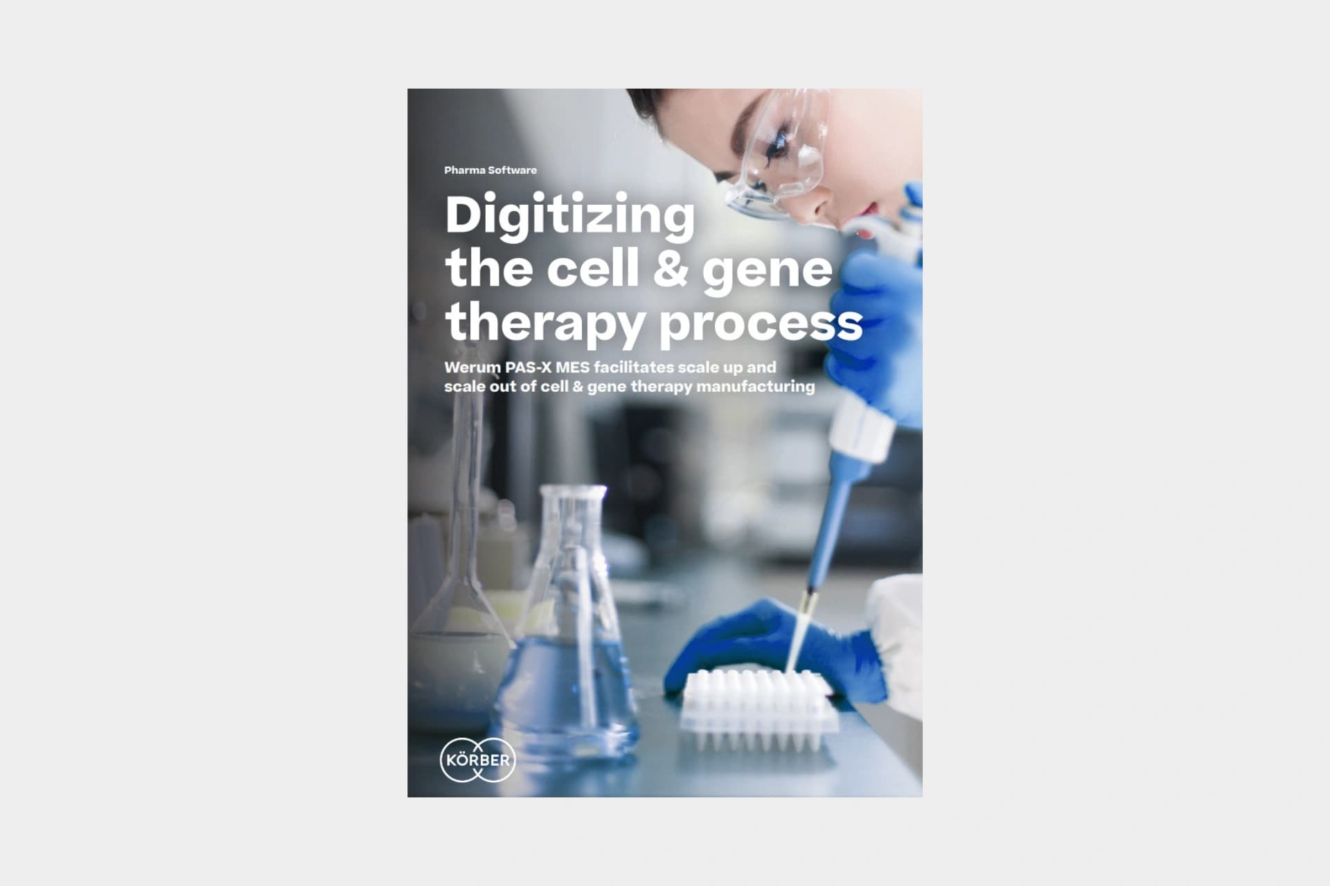 Cover of the brochure "PAS-X for Cell & Gene Therapy".