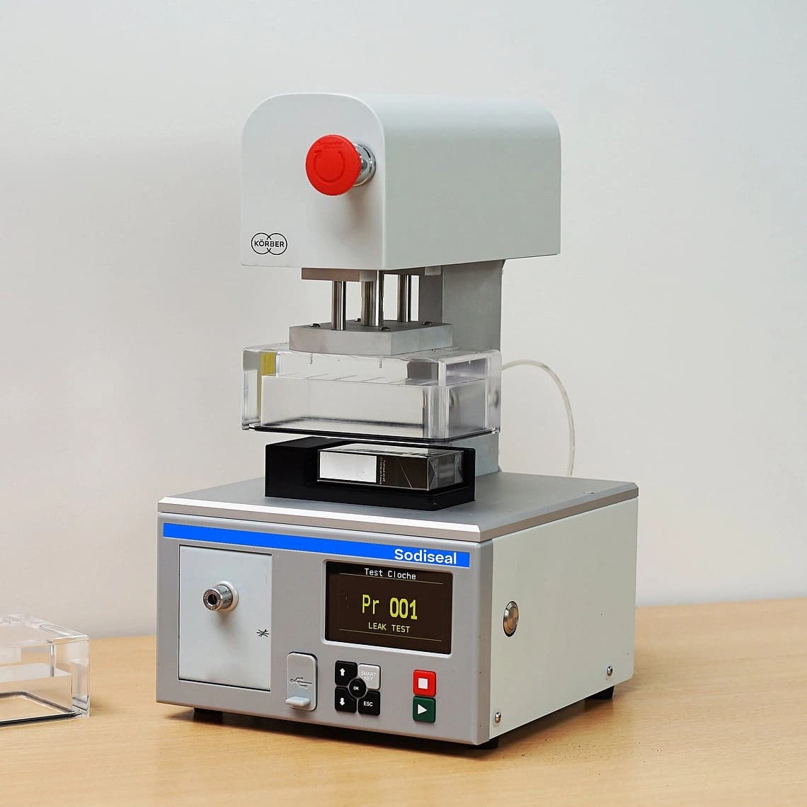 Sodisel, a machine to detect air leak on tobacco packaging