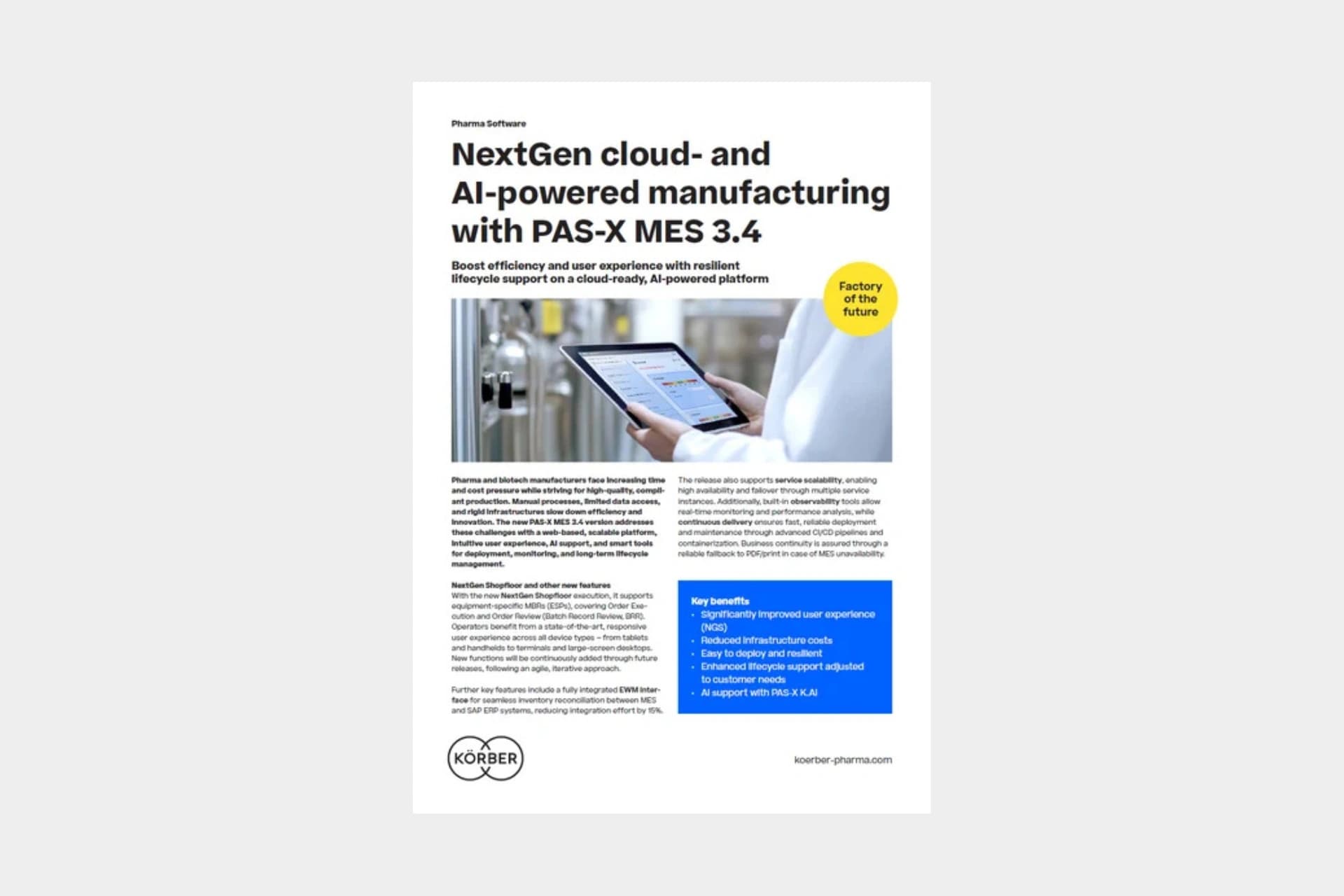 cover of pas x mes 3.4 factsheet
