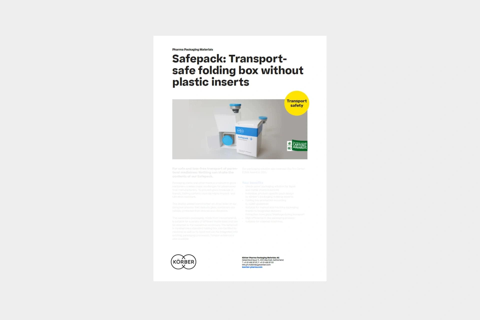 safepack flyer cover
