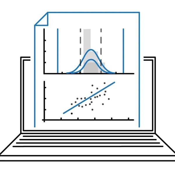 Icon representing data visualization 