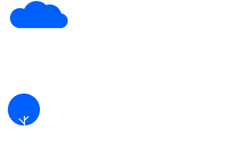 Grafik eines Hauses mit dem Satz "Environment Social Governance" in der Mitte.