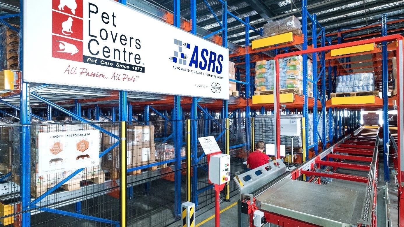 Pet Lovers Centre asrs warehouse