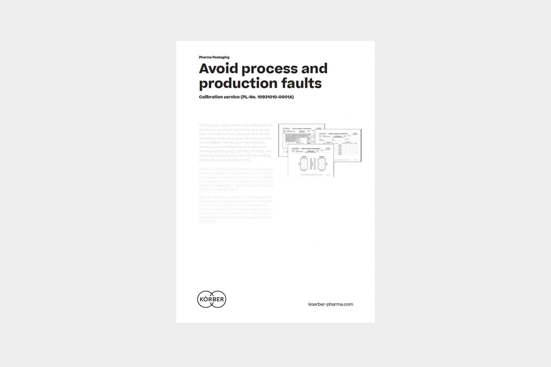 pharma calibration service flyer cover