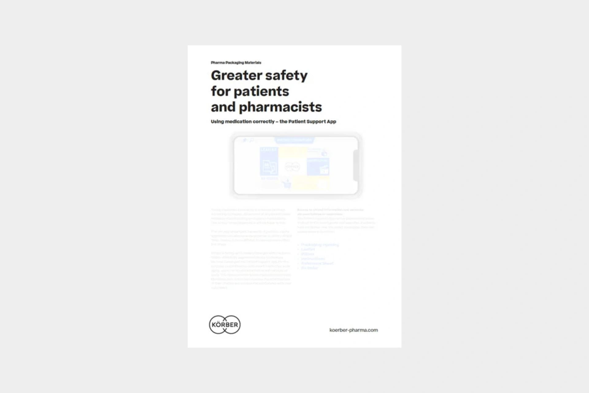 patient support app flyer cover
