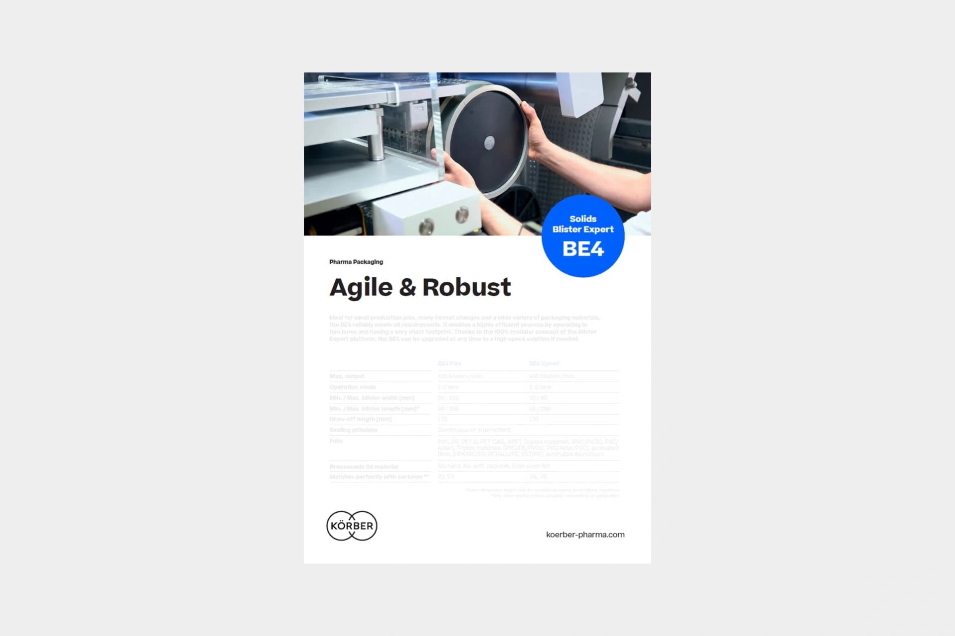 BE4 datasheet cover