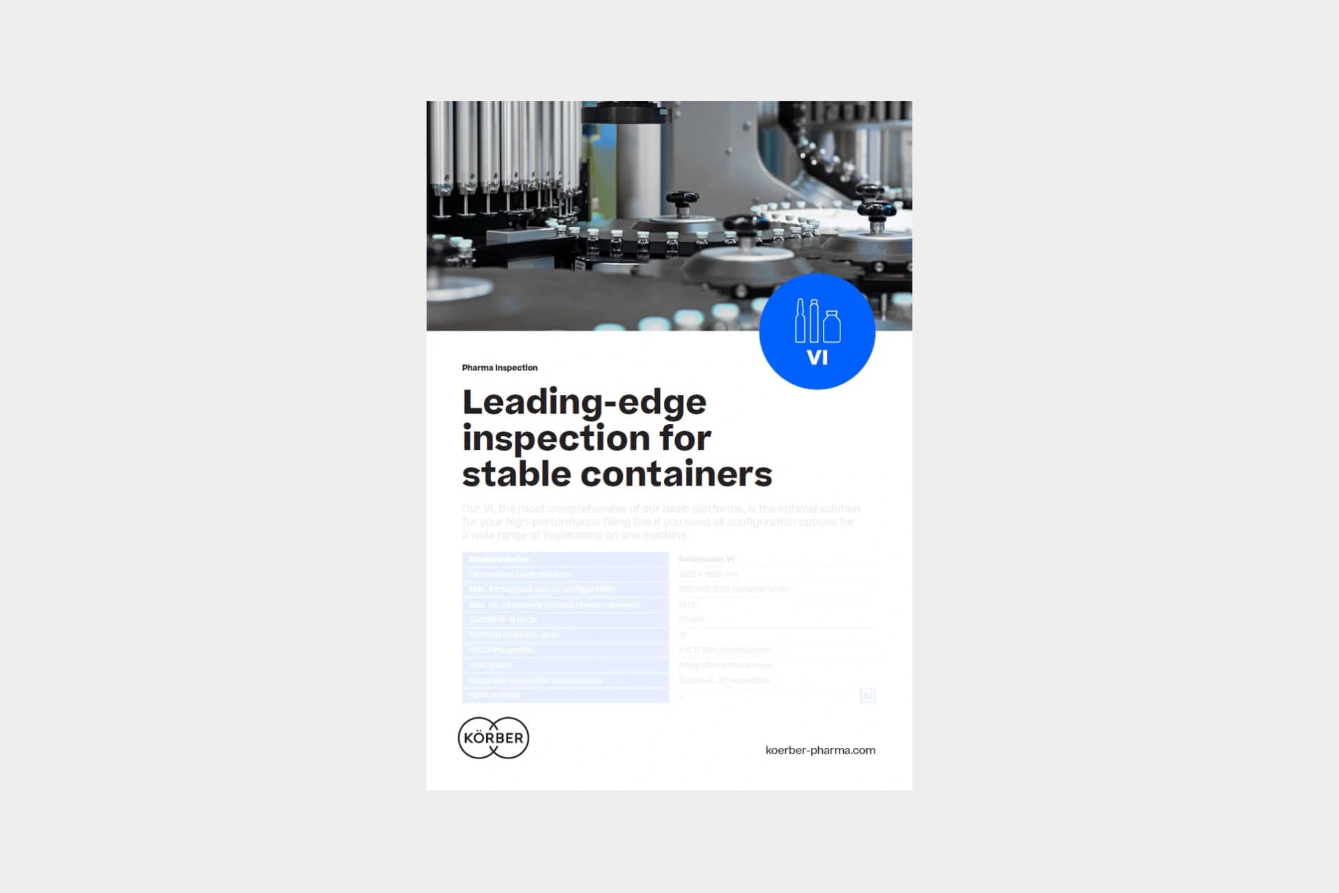 VI inspection machine factsheet cover