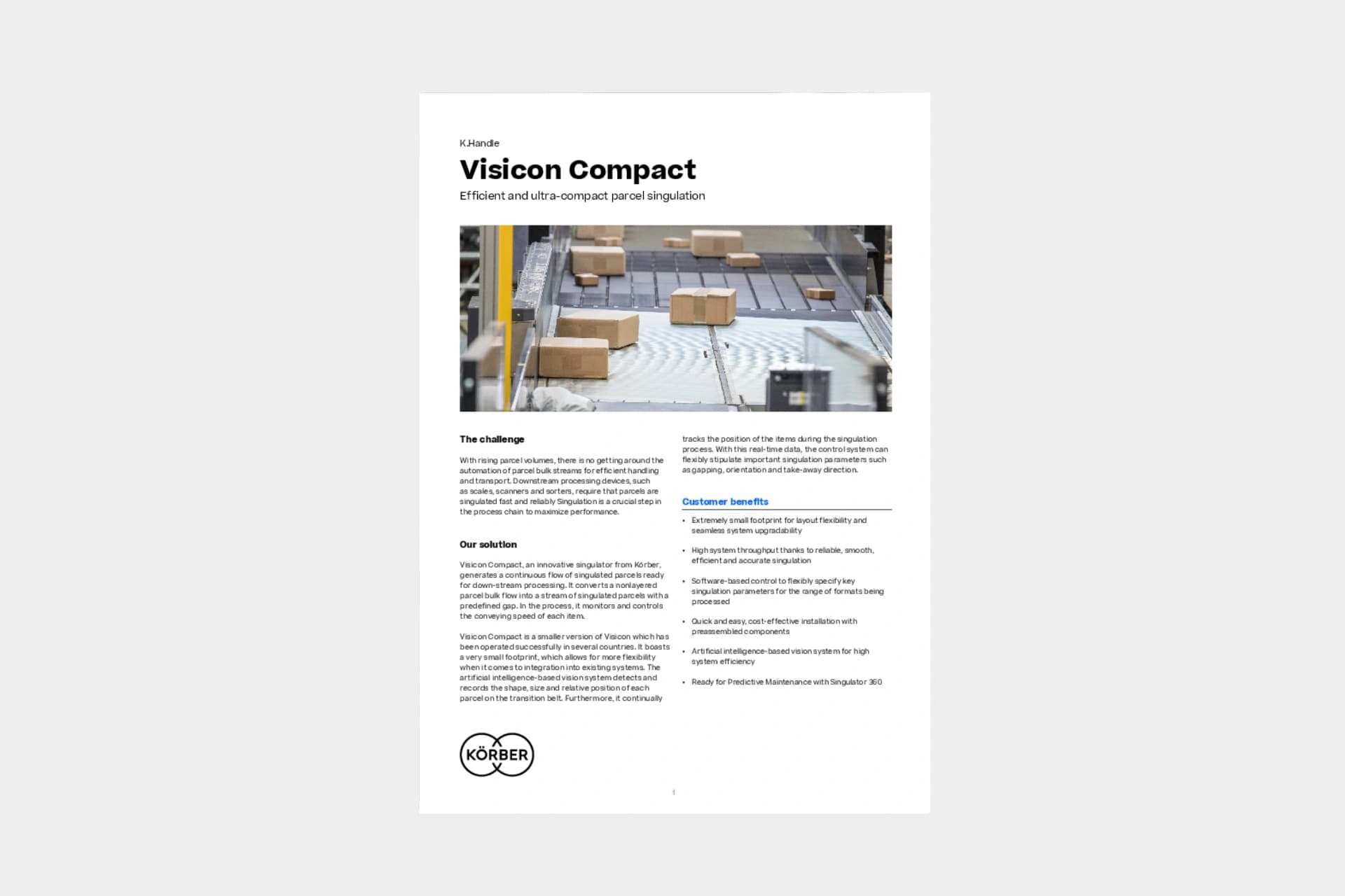 Cover of the datasheet "Visicon Compact".