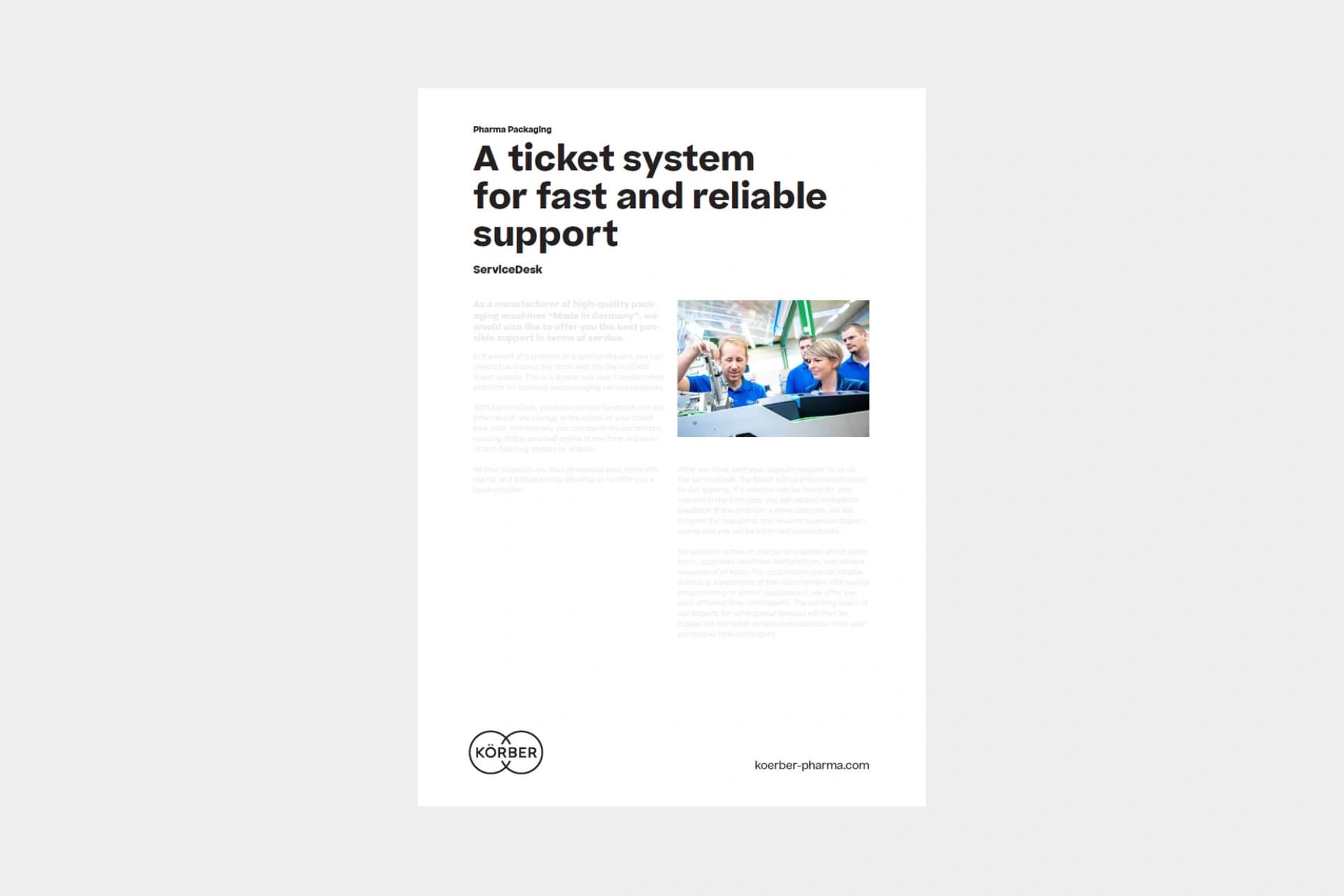 Service desk flyer cover