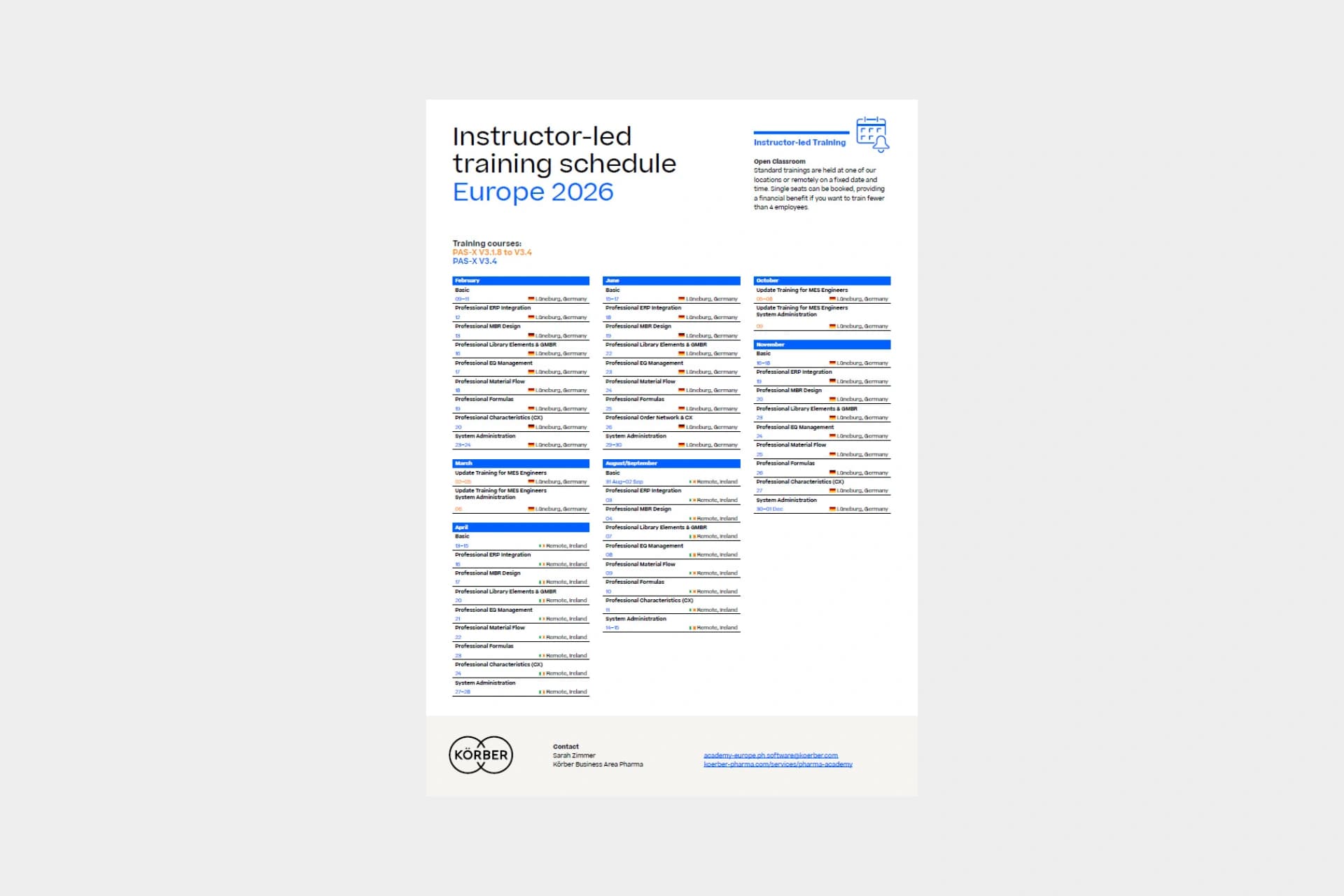 pas-x europe training flyer