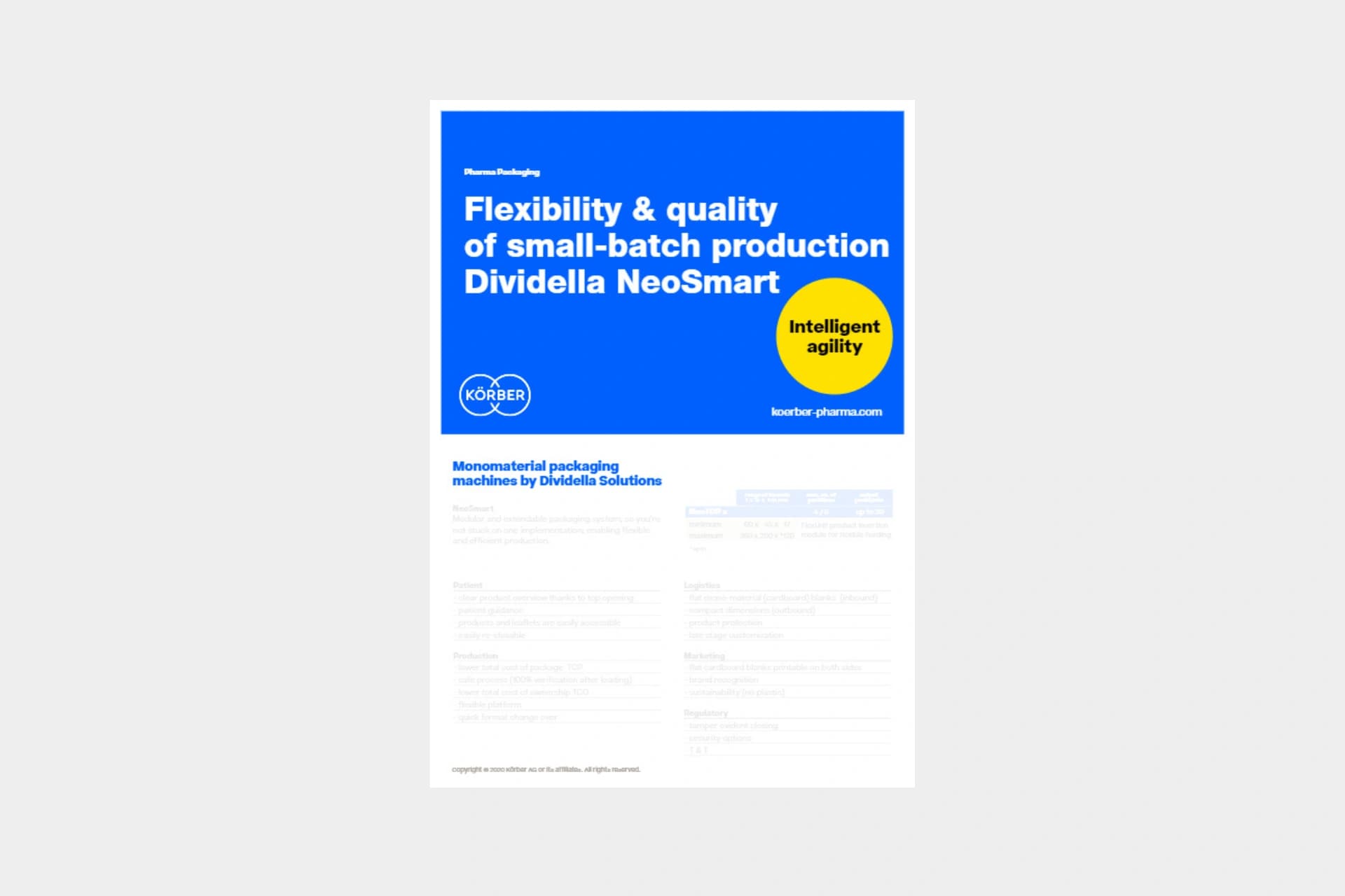 dividellla neosmart brochure cover