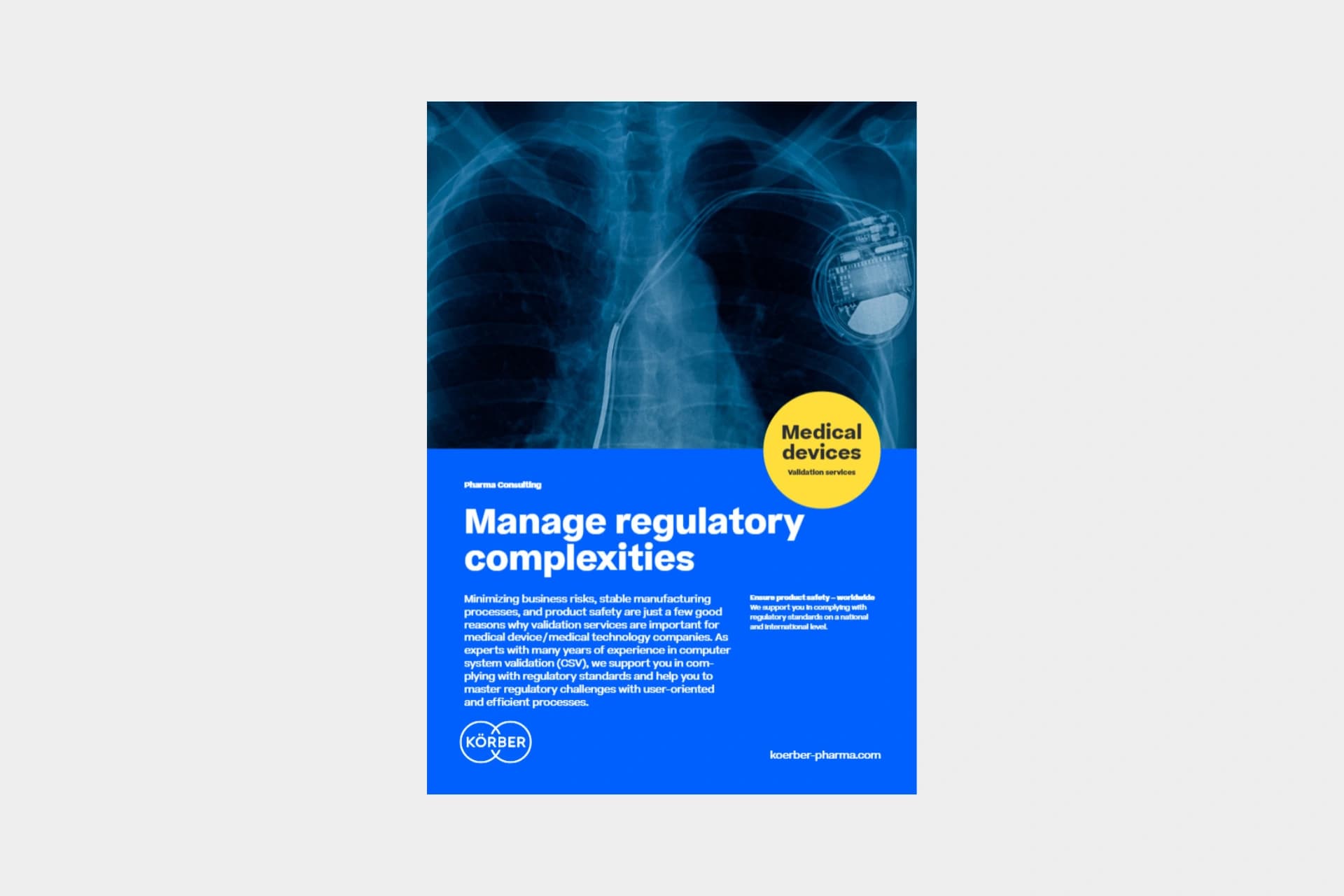medical devices validation flyer cover