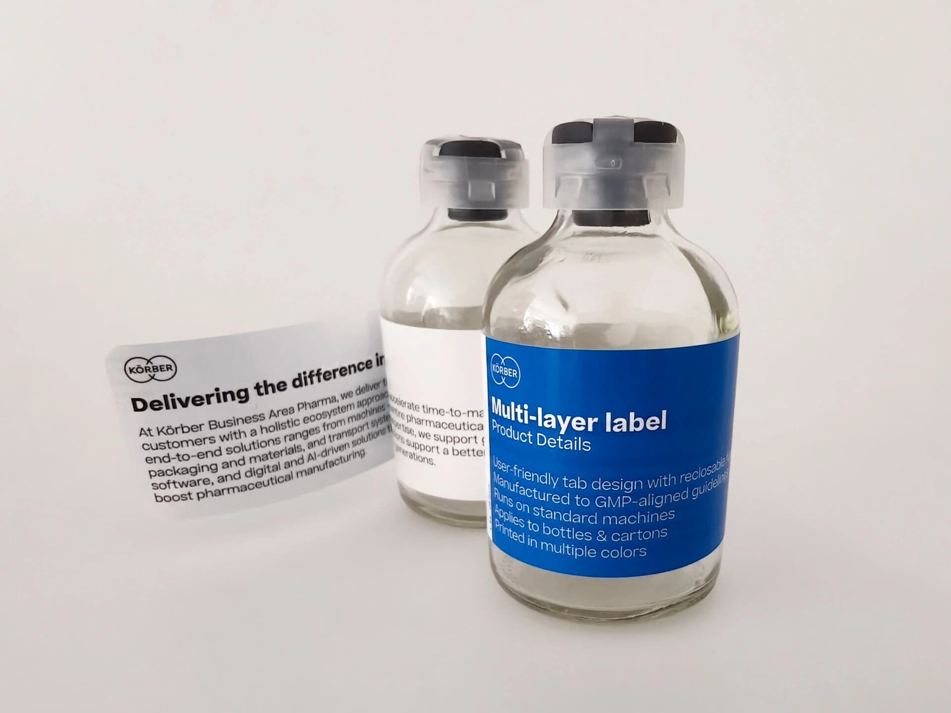 Körber multi-layer label on a vial.