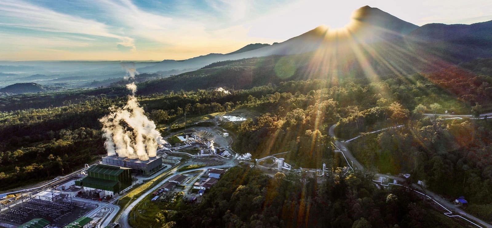 The Liki Pinagawan Muaralaboh geothermal power plant in Indonesia