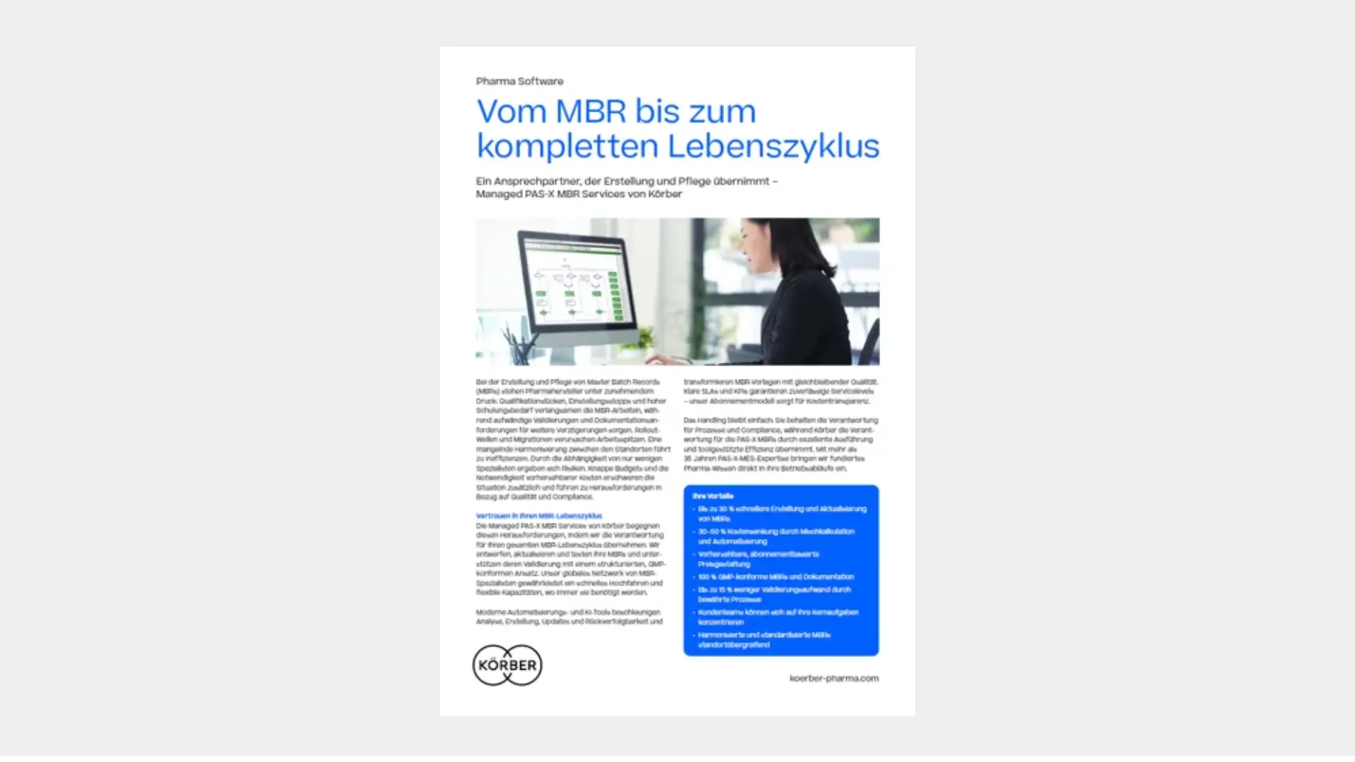 Titelseite der Broschüre „Vom MBR bis zum kompletten Lebenszyklus“.