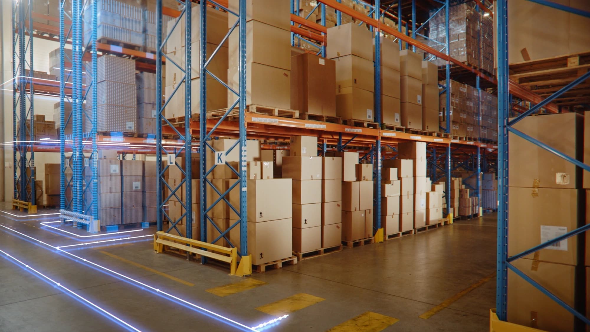a warehouse full of boxes