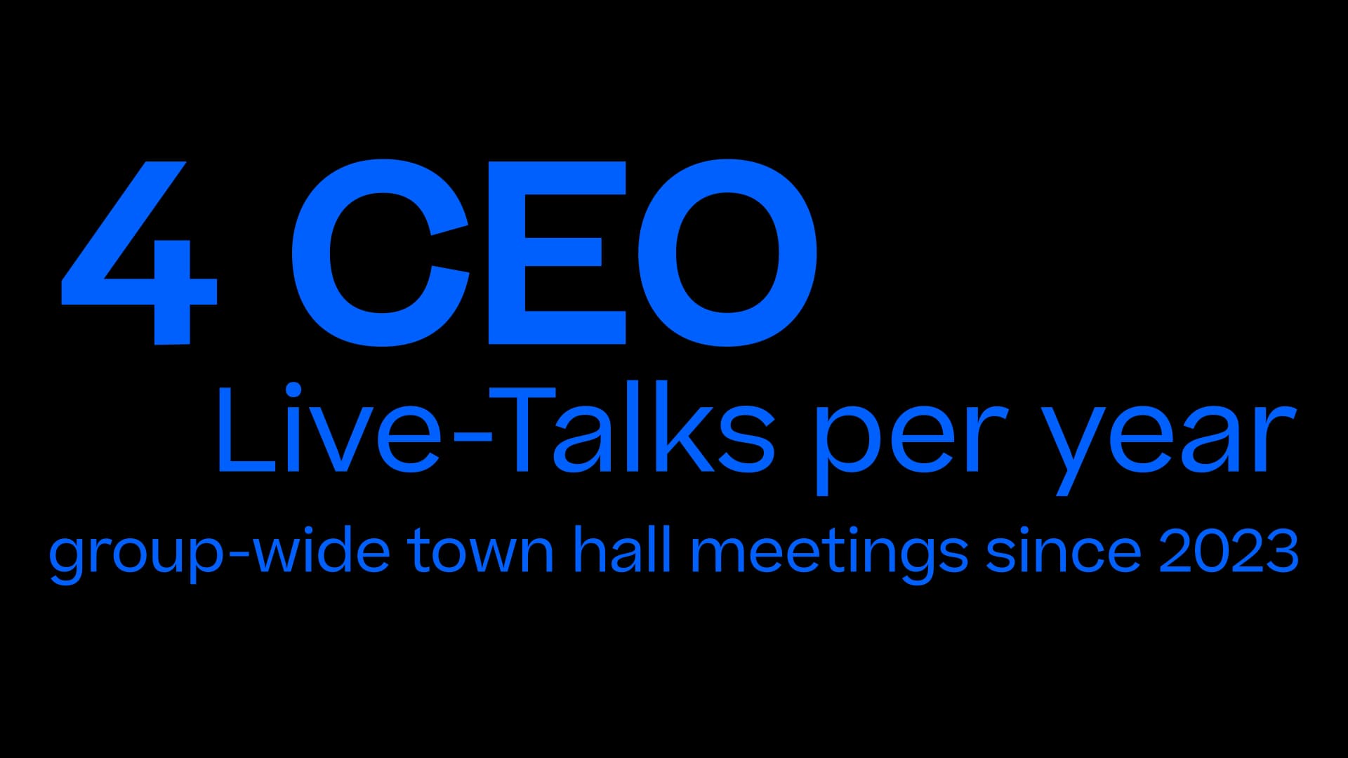 Illustration image saying "4 CEO live-talks per year".