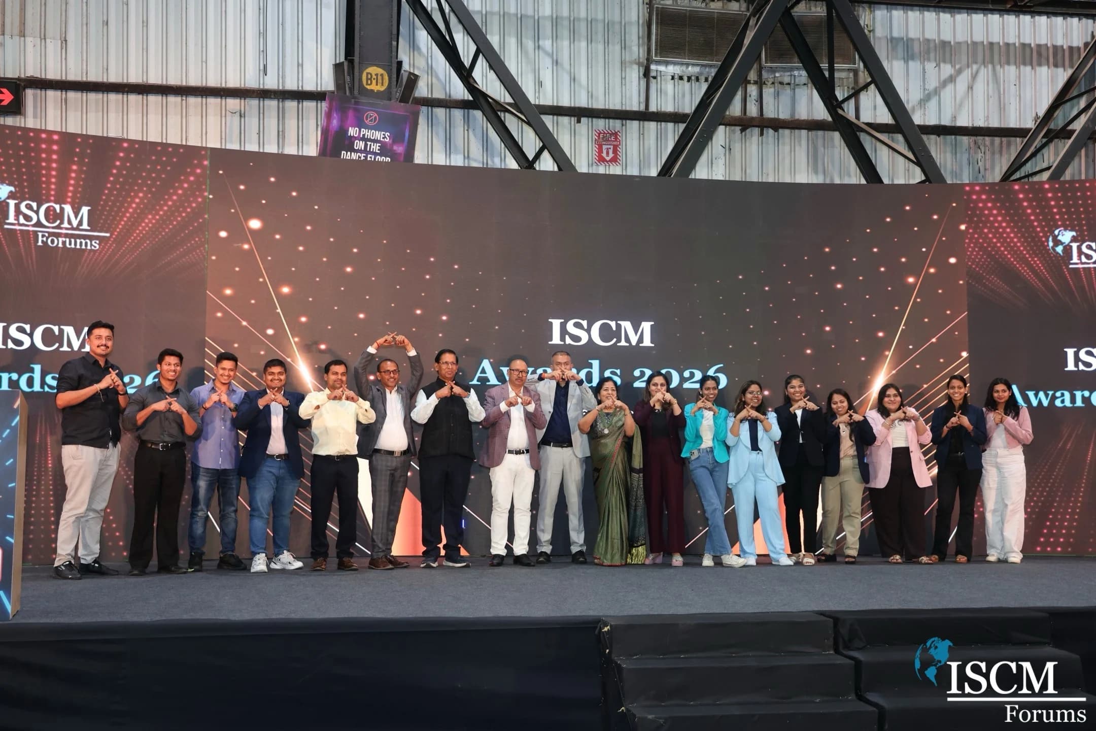 Körber team on stage at the ISCM Awards 2026 event in Mumbai.