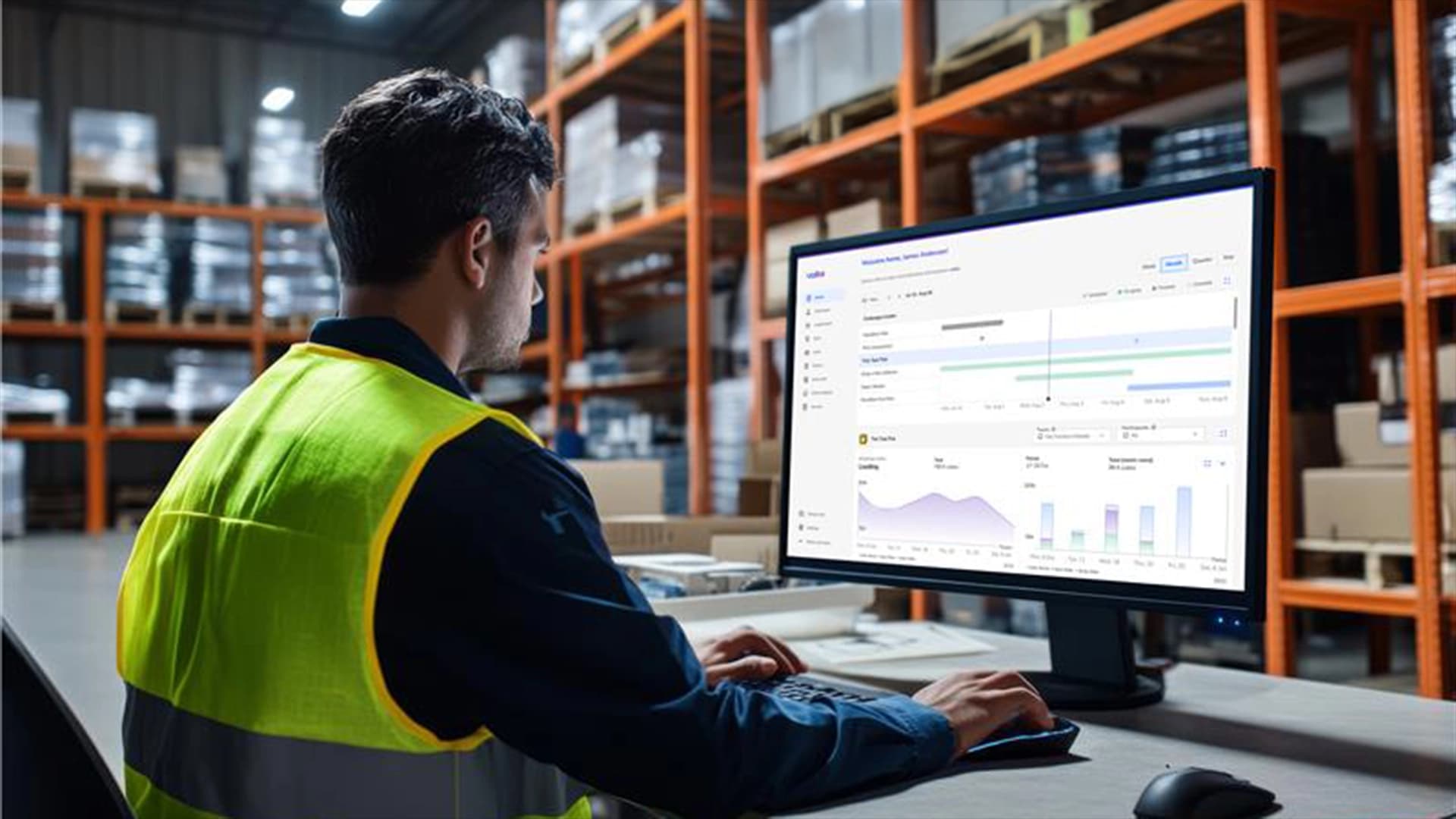 a man working on a image analytics software