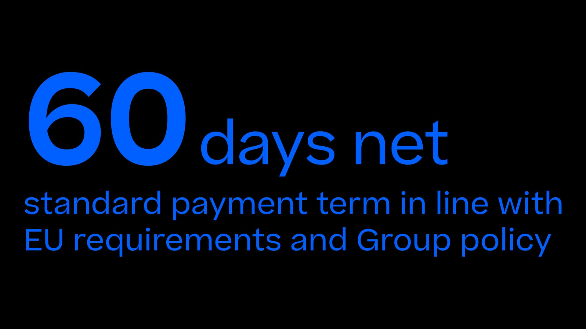 60 days net standard payment