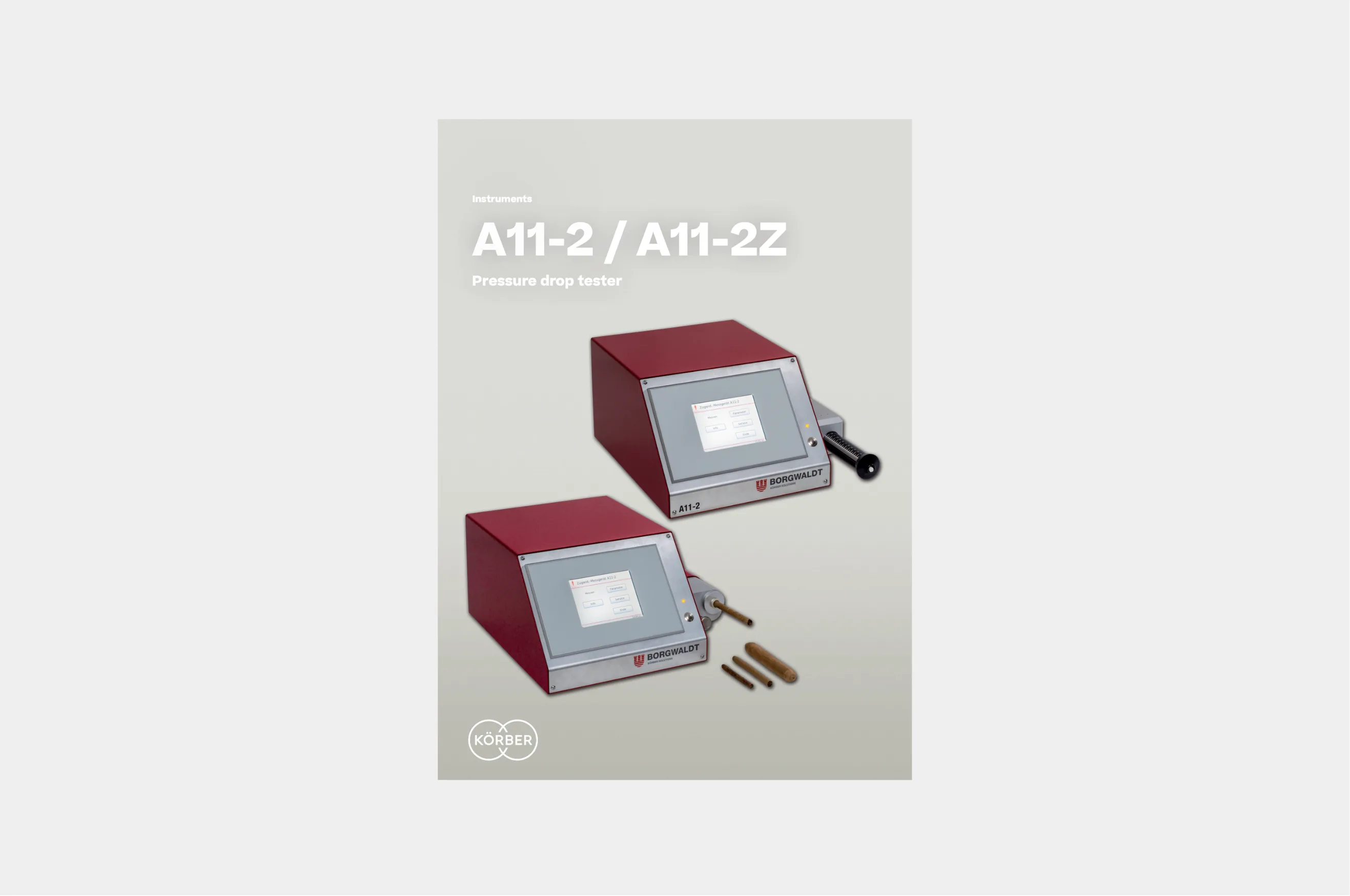 Cover of Körber's A11-2 and A11-2Z brochure.