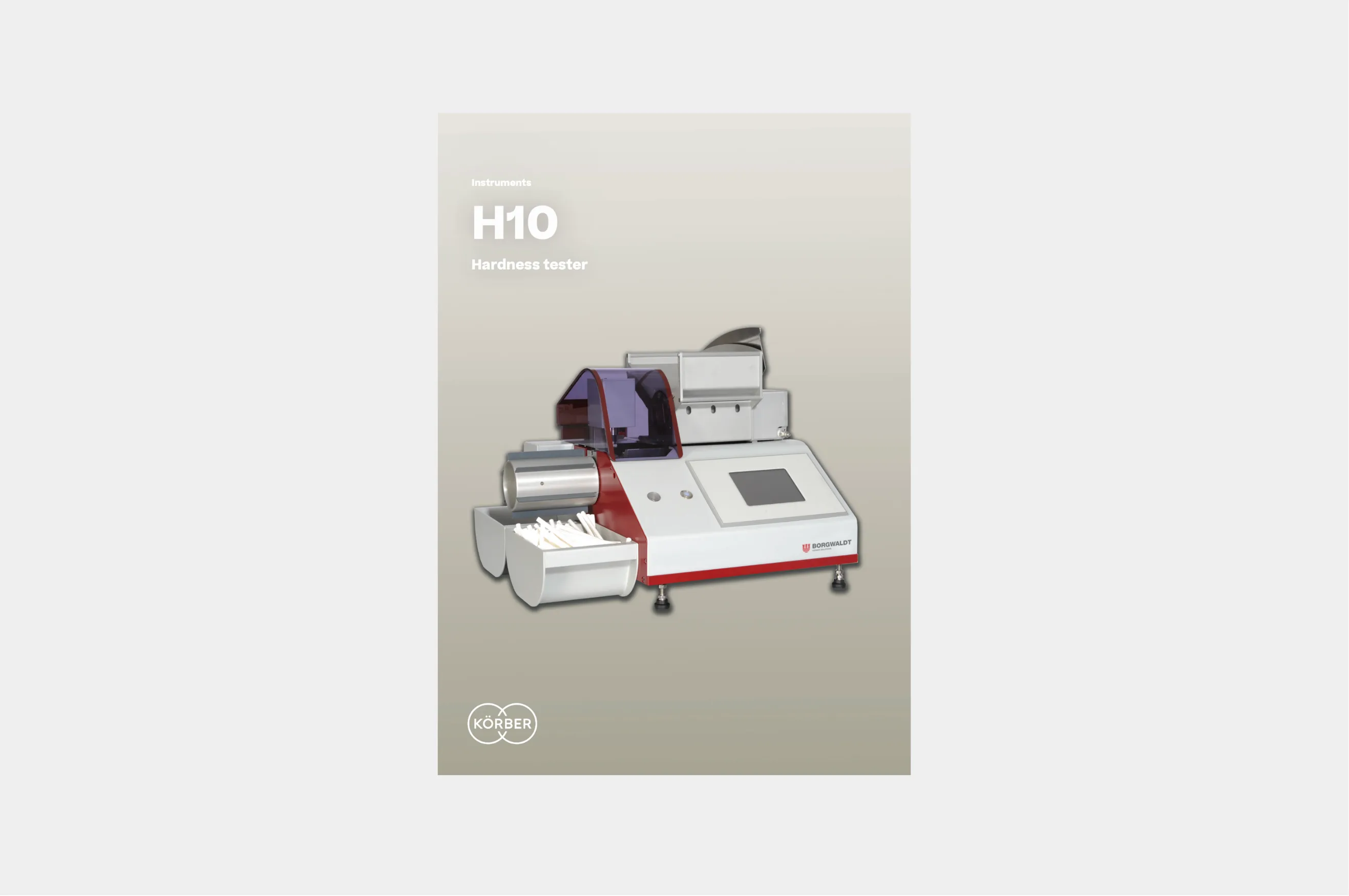 Titelseite der Broschüre zum Härteprüfer H10 von Körber.