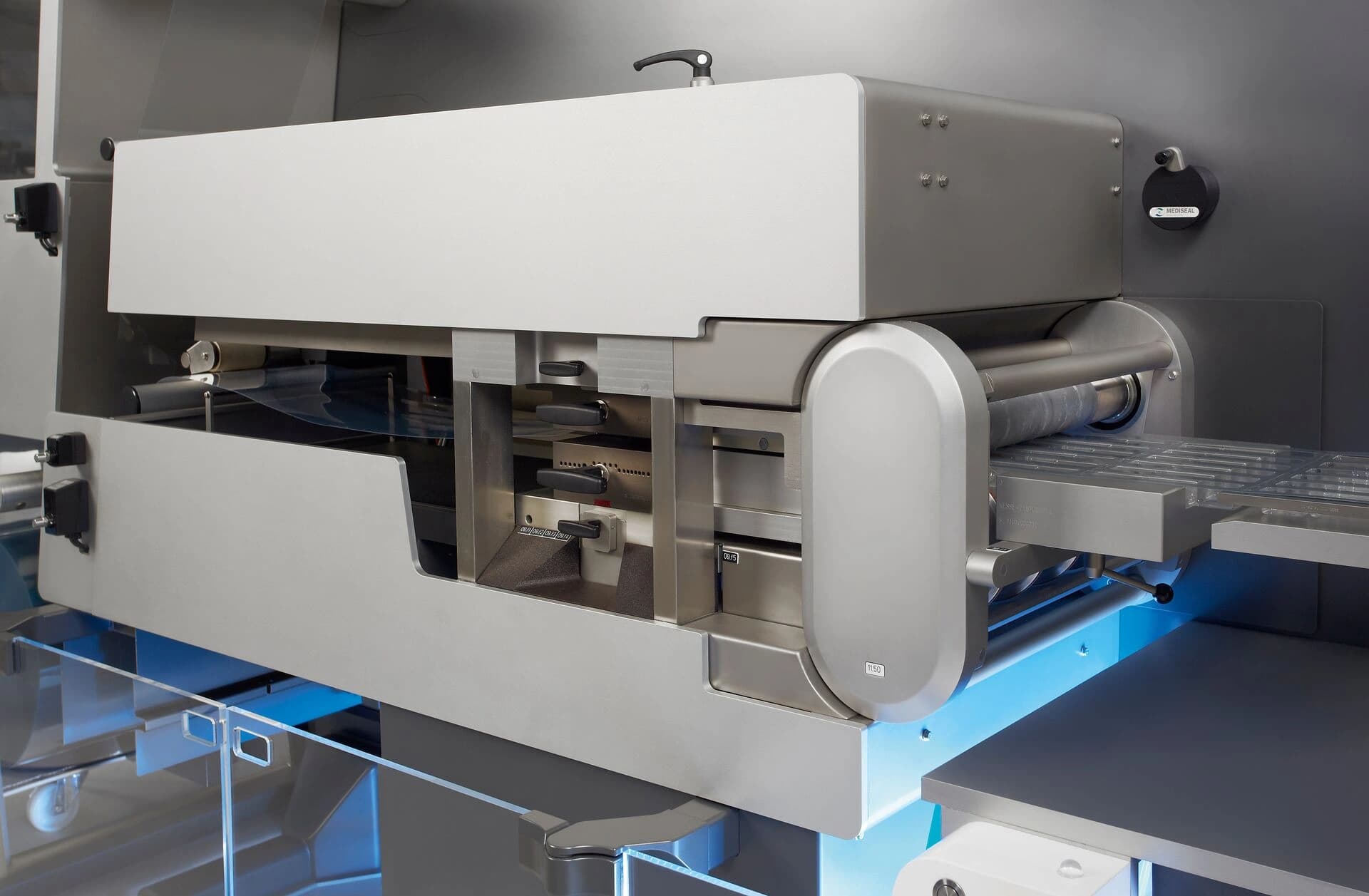 close up of BE3 blister packaging machine
