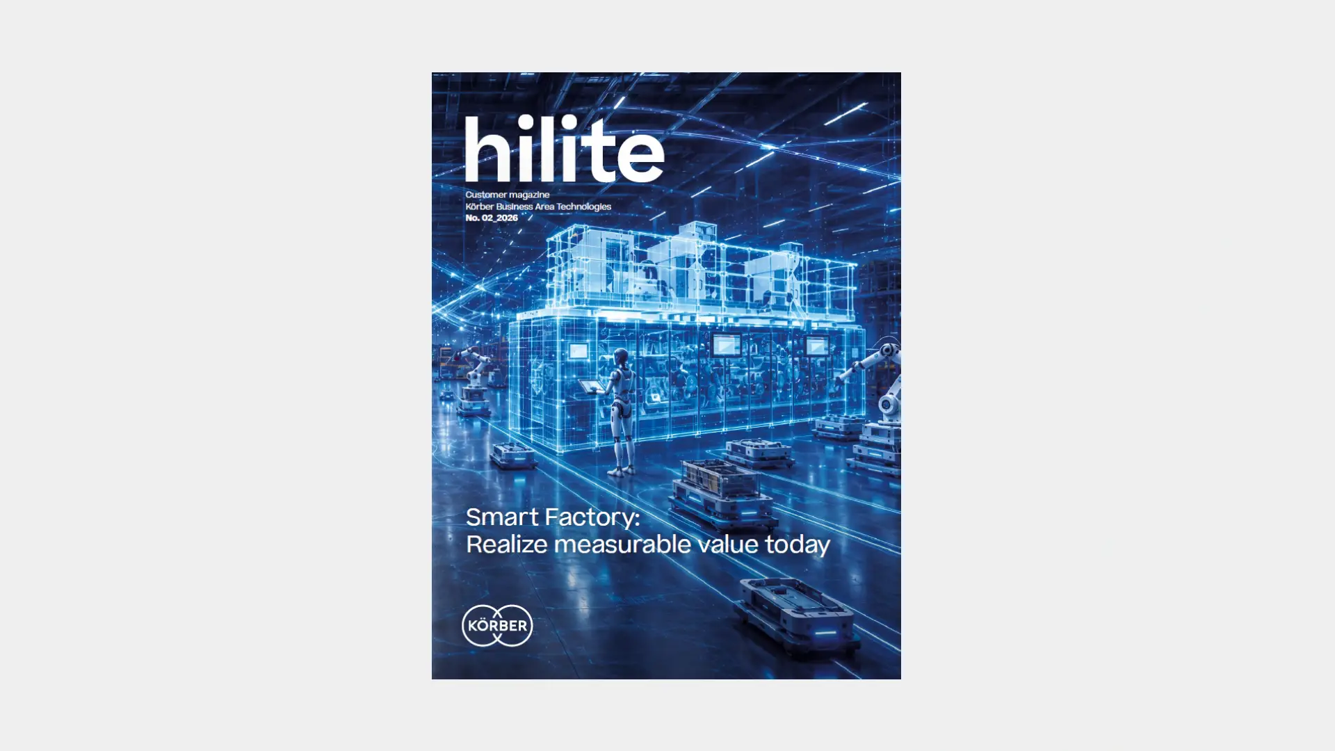 cover of hilite 2026 featuring a robot on a warehouse setting