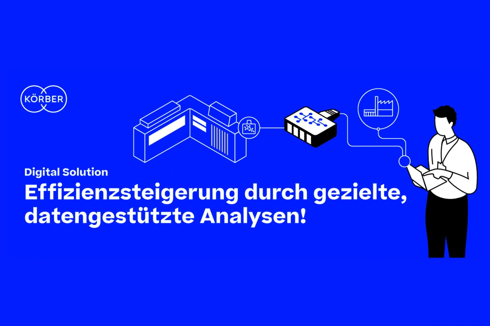 Illustration zur Vermittlung der Botschaft, dass datengesteuerte Analysen die Effizienz durch gezielte Strategien und fundierte Entscheidungsprozesse steigern.