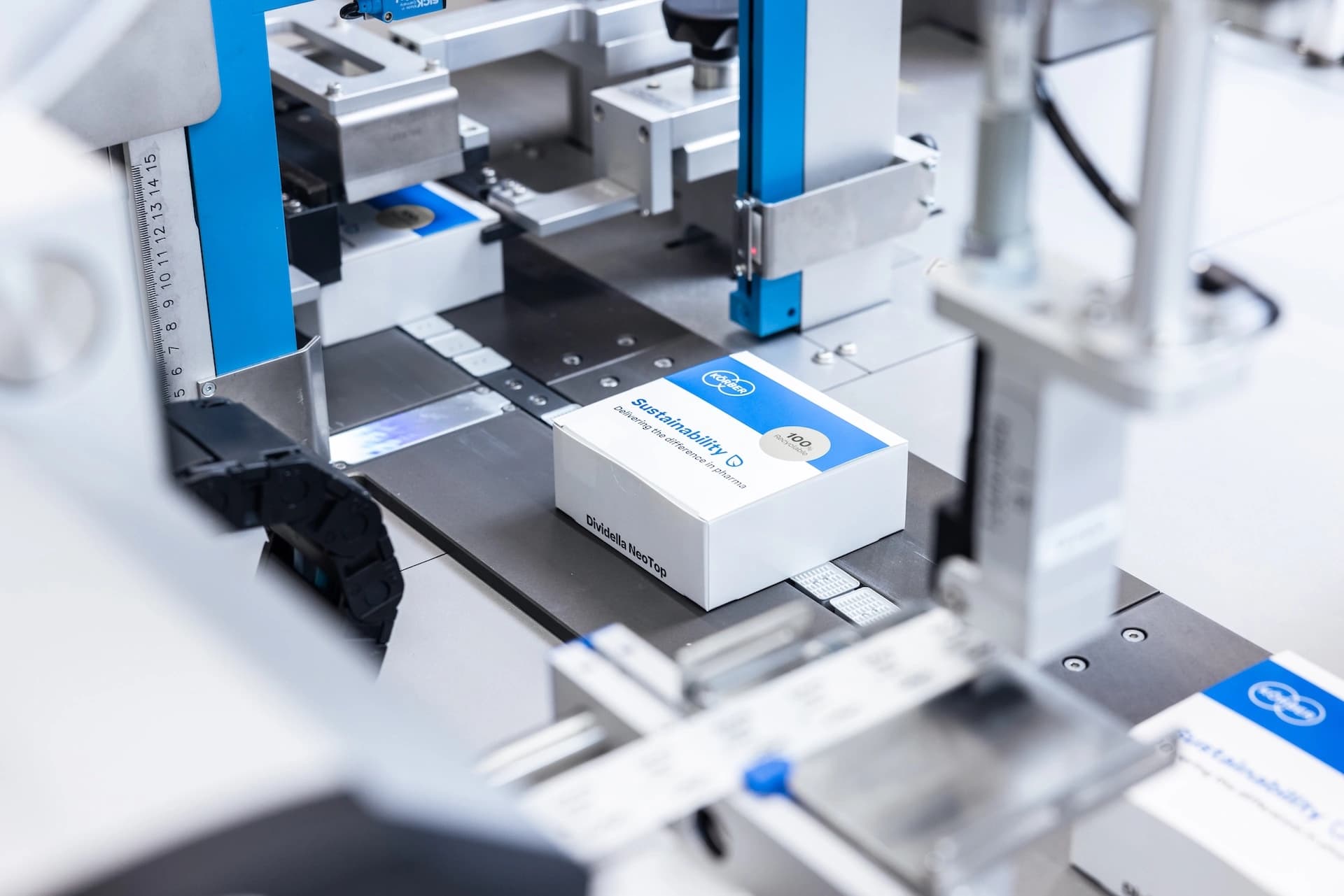 pharma packaging in a serialization machine
