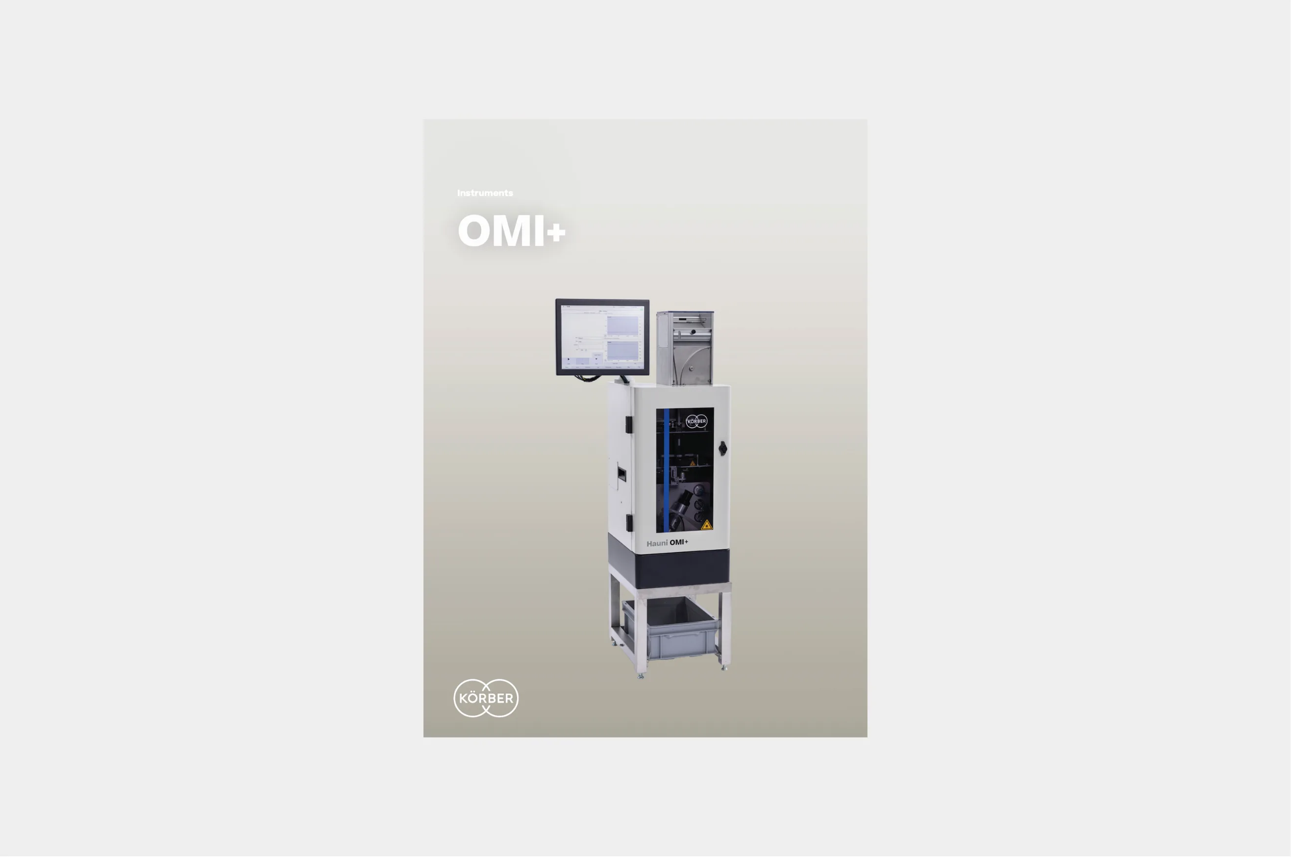 Cover of Körber's OMI+ test station brochure