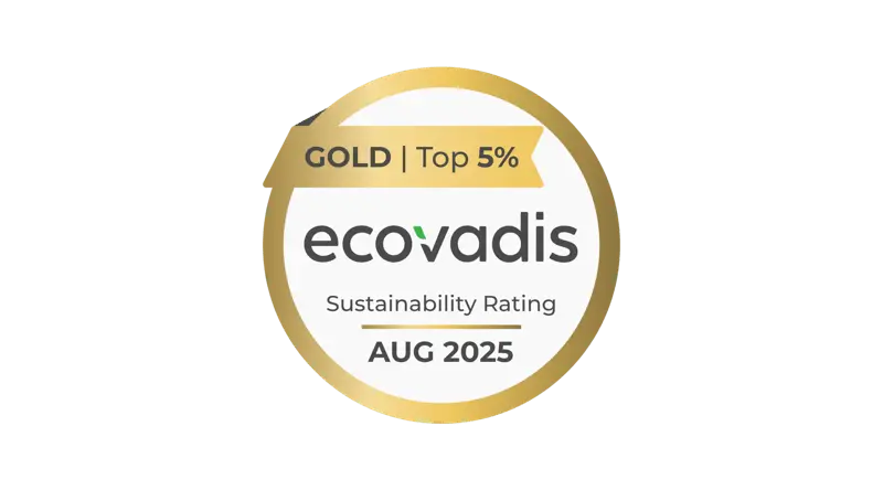 Ecovadis 2025 gold sustainability rate