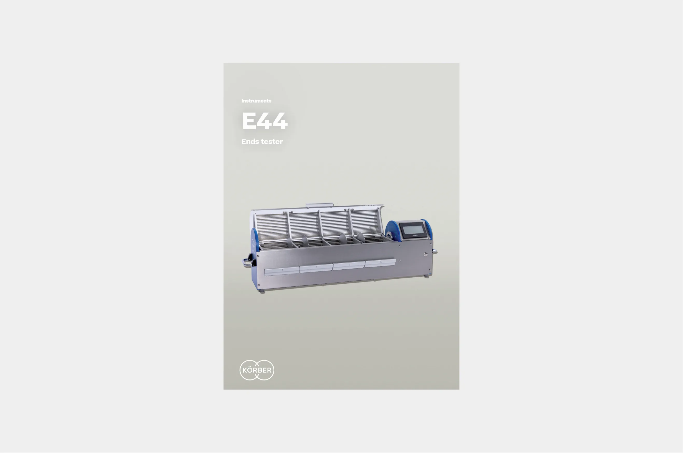 Cover of Körber's E44 Ends Tester brochure.