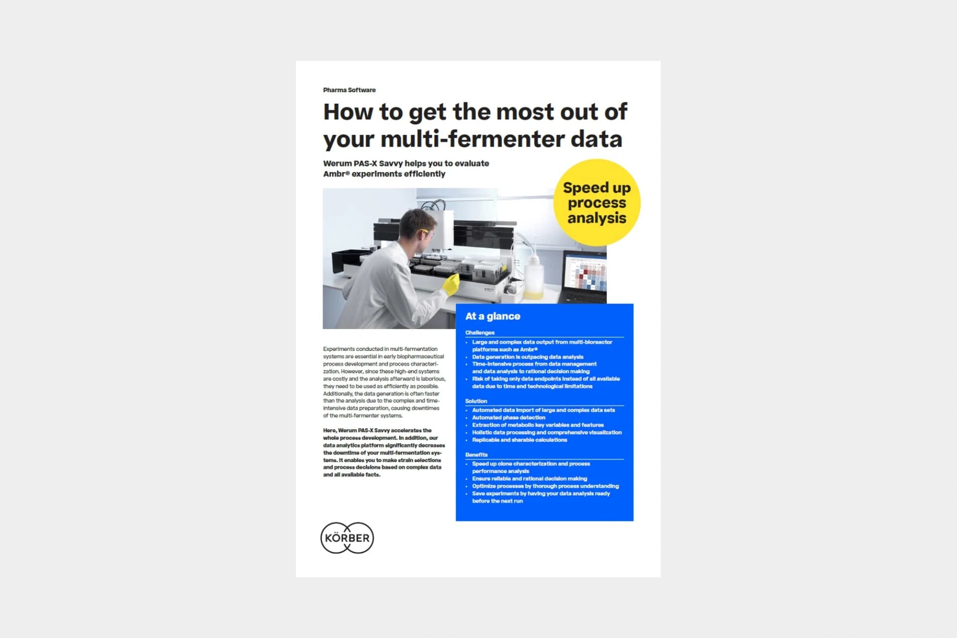 Cover of the datasheet "How to get the most out of your multi-fermenter data".